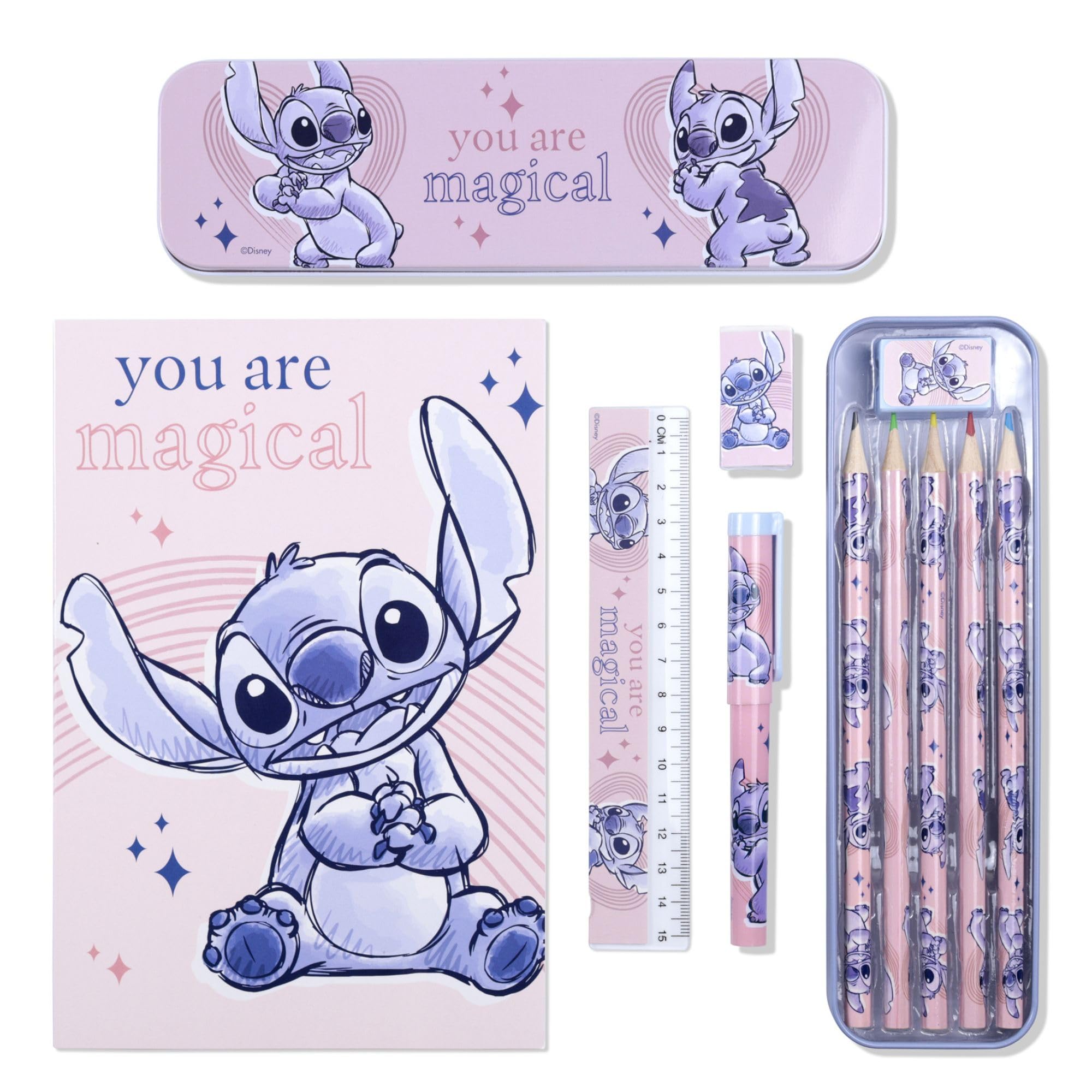 Amazon | ディズニー キッズ リロ&スティッチ 鉛筆ケース 塗り絵鉛筆