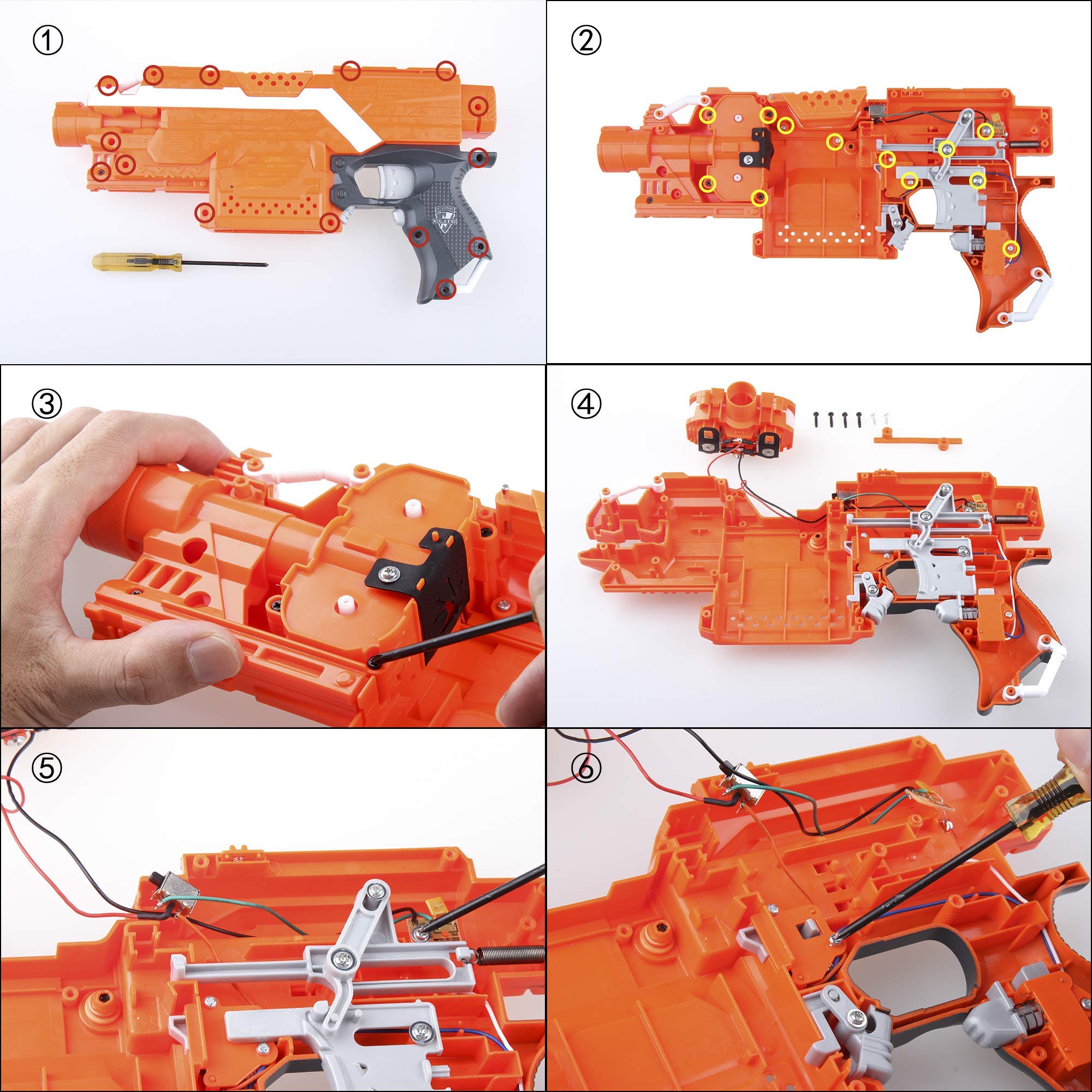 Amazon.com: WORKER Metal Flywheel Cage, Mod Kit for Nerf N-Strike
