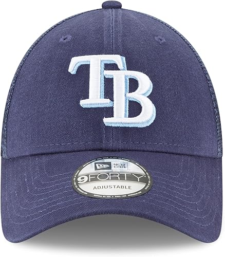 Miniatura 2 de New Era MLB 9FORTY Gorra de malla ajustable para camionero, talla única, Tampa Bay Rays