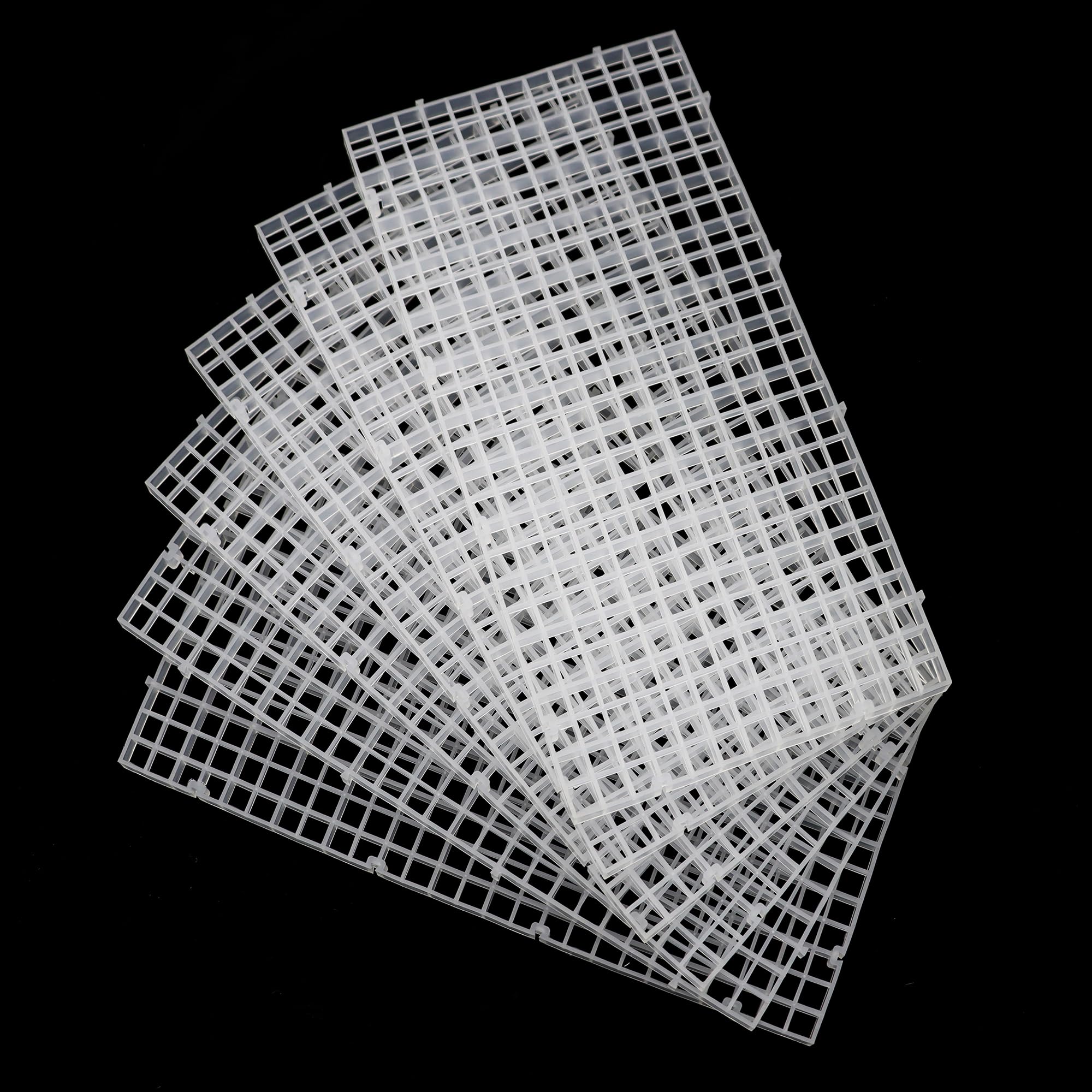 ALEGI Aquarium Fish Tank Divider Plastic Egg Crate Filter Bottom Tray, S
