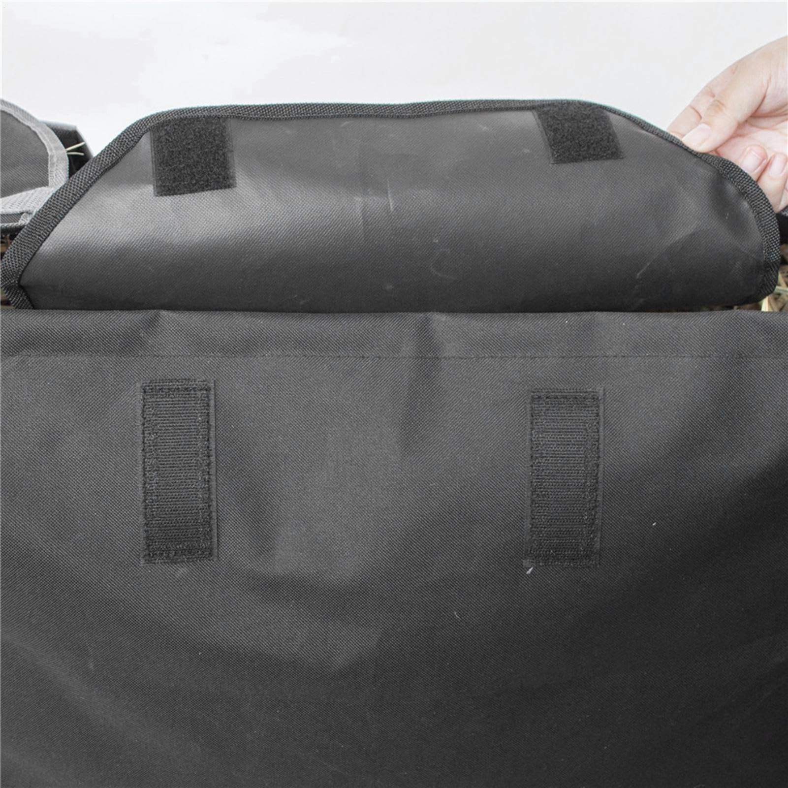 Bolsa de heno para caballos, alimentador lento para caballos, cabras y vacas, red de alimentación duradera para establos, corrales y graneros, ideal para uso en granja, evita residuos, fácil de llenar