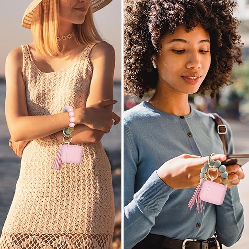 Vista 55 de Funda compatible con AirPods, funda protectora de silicona suave con llavero de pulsera, compatible con Apple AirPods de 2ª