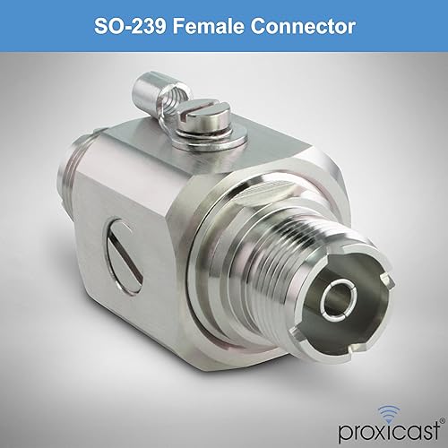 Miniatura 3 de Proxicast Pararrayos coaxialsupresor coaxial con conectores hembra UHF SO-239 - Protector de sobretensiones de cable coaxial de grado profesional