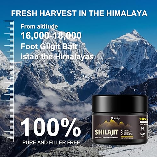 Miniatura 6 de Shilajit Resina Shilajit pura orgánica natural con ácido fúlvico y complejo de más de 85 oligoelementos, apoyo de fuerza de energía inmunológica de