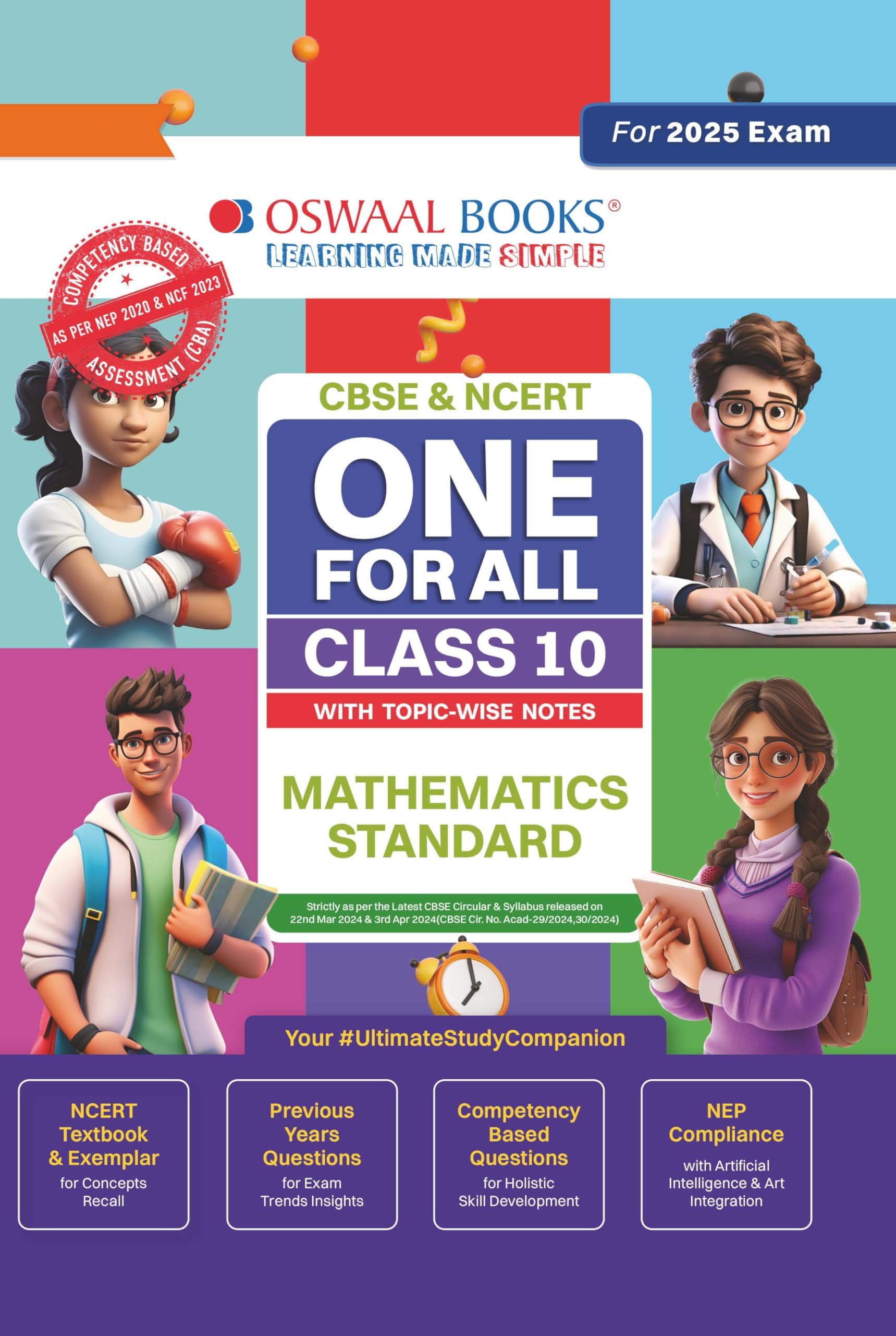 Oswaal Cbse One for All Class 10 Mathematics (Standard) (for 2025 Exam)