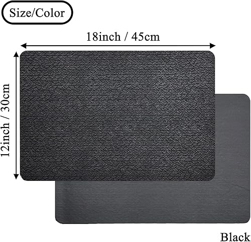 Miniatura 9 de PIGCHCY Manteles individuales lavables de vinilo, elegantes manteles individuales resistentes al calor para mesa de comedor, juego de 4 unidades,