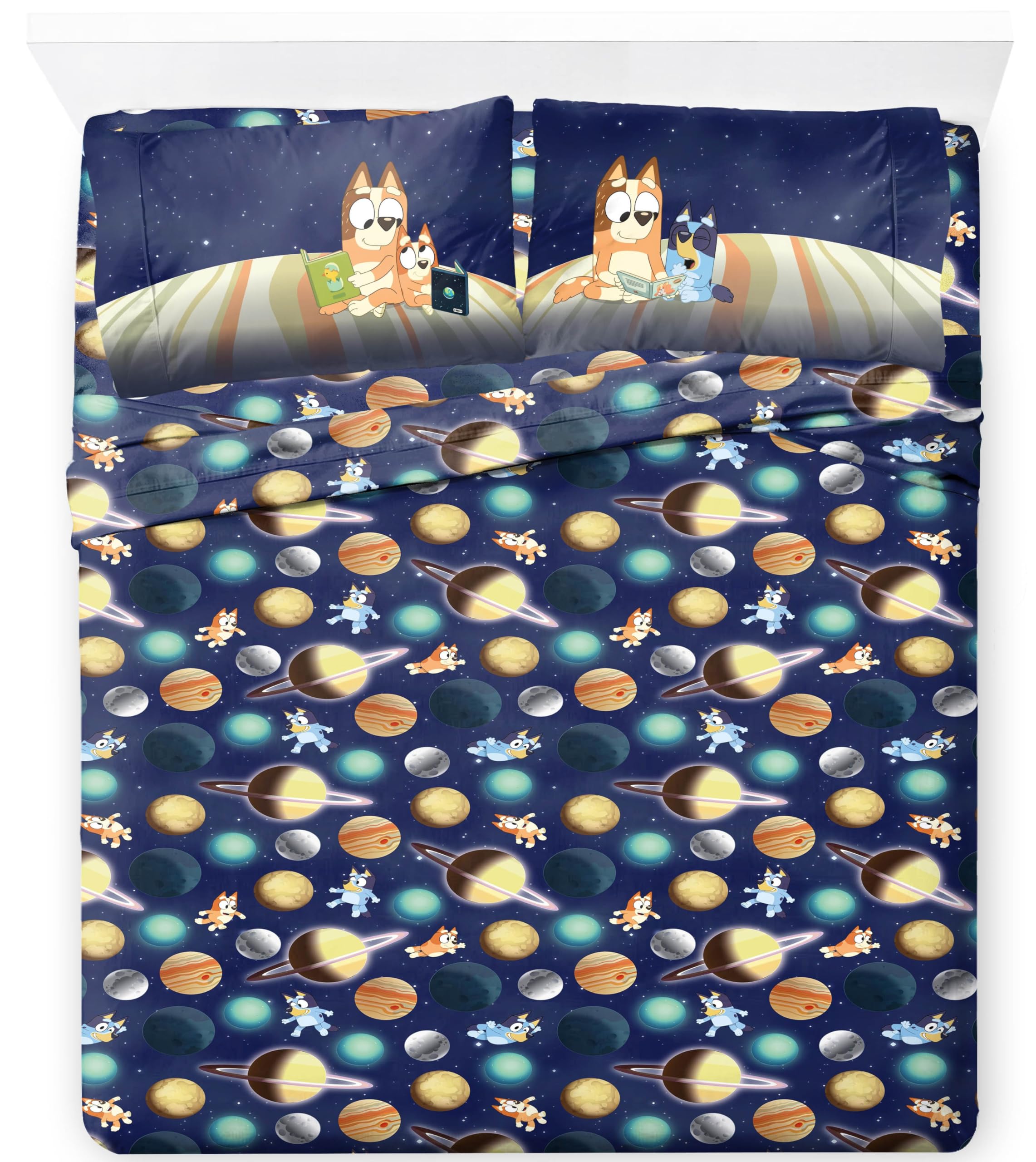 Jay Franco Kids Sheet Set with Fitted Flat Sheets Pillow Cover - Ultra-Soft Bedding with Pillowcase for Room