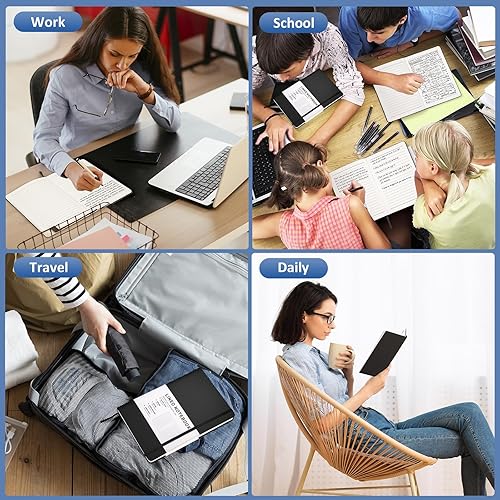 Miniatura 7 de Cuaderno rayado para mujeres y hombres, 200 páginas A5 de cuero de tapa dura para escribir, viajes, escuela, oficina, trabajo, negocios, cuadernos