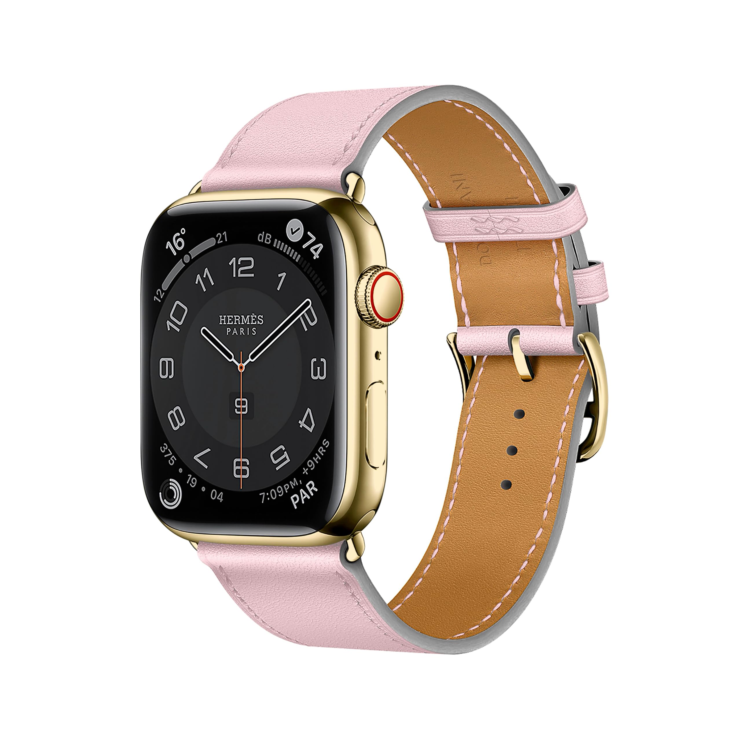 DONEGANI Leather Band Series 7 6 5 4 3 2 1 SE for Men or Women Compatible with Apple Watch Hermes Silver Link Original in Stainless Steel