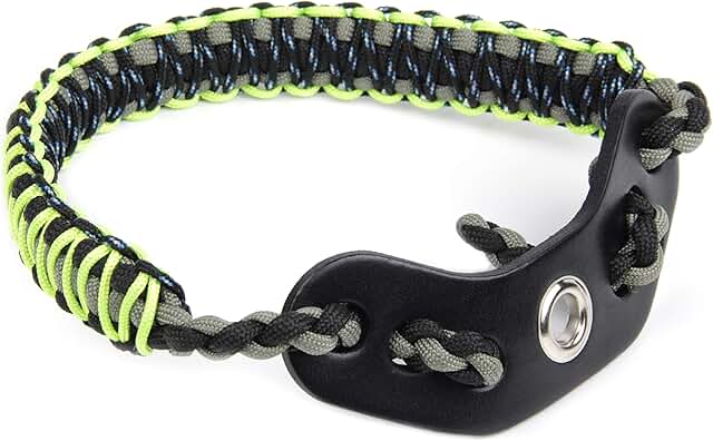 SUNYA Archery Bow Wrist Sling, 550 Paracord Strap Comfortable on Hand.100% Full Grain Leather Yoke, Multiple Camo Colors.F...