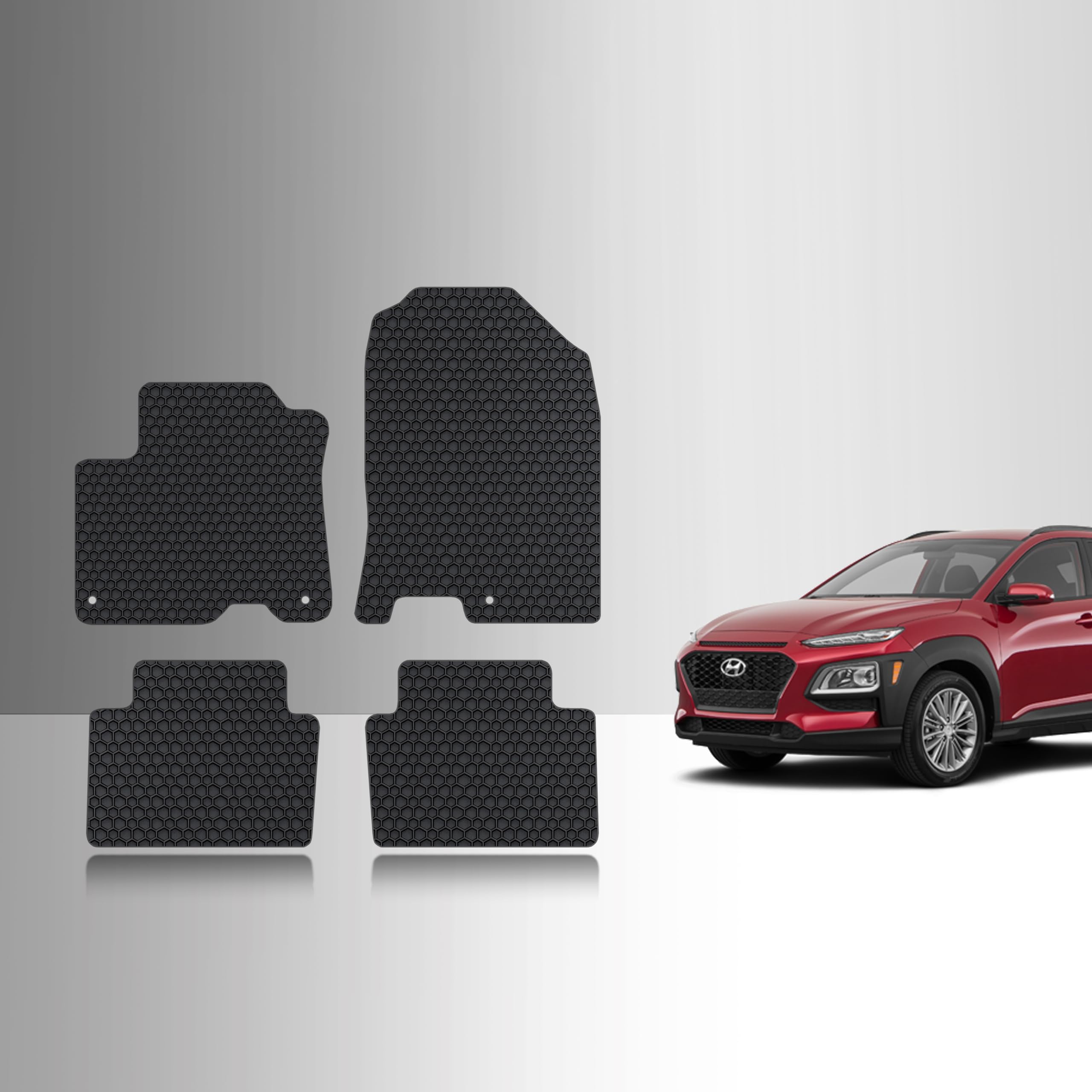 SMARTLINER All Weather Custom Fit Black 2 Row Floor Mats and Cargo