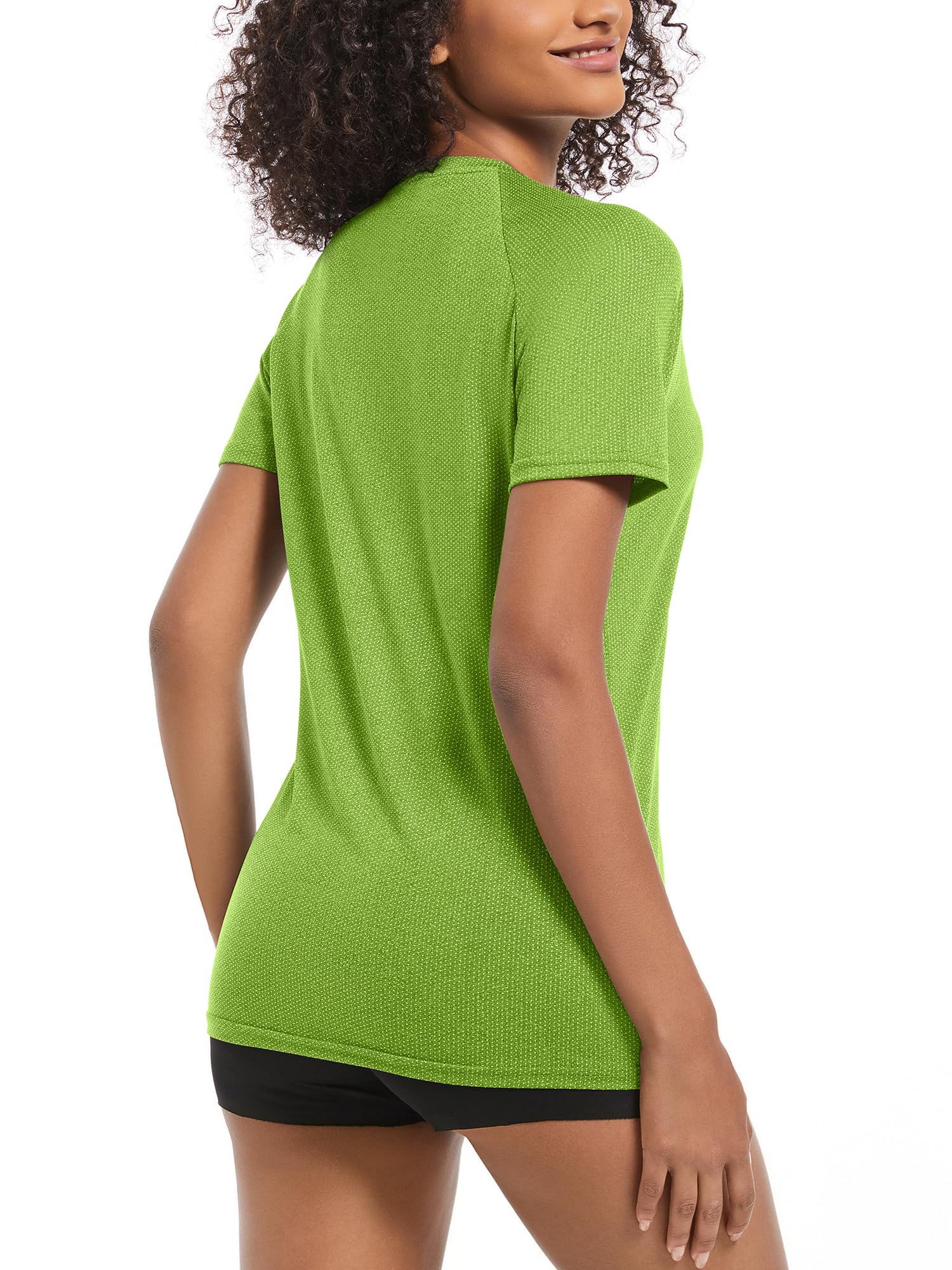Damen Workout Running T-Shirts, Dry Fit Kurzarm-Shirts, feuchtigkeitsableitendes Athletic Tee, Sport Gym Yoga Tops