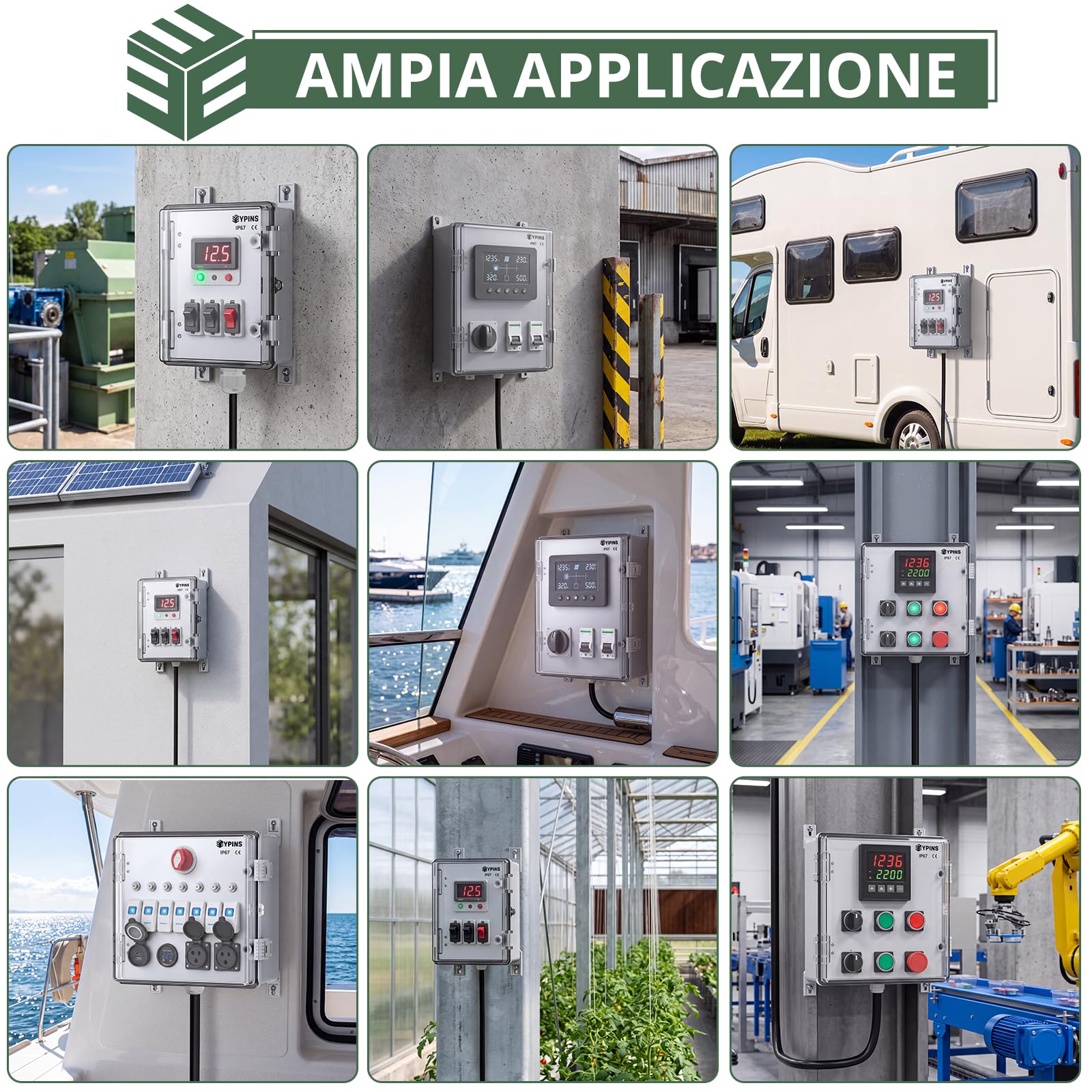EYPINS Wodoszczelna skrzynka rozdzielcza IP67 szafa sterownicza 30 x 20 x