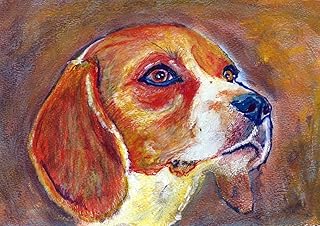 Beagle Wall Art Print, Handsome Beagle Artwork, Beagle Owner Gift, Beagle Dog Art, Dog Wall Art Print, Beagle Dog Painting