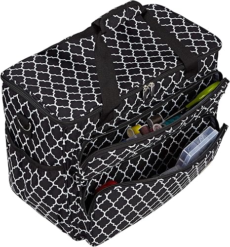Miniatura 3 de NICOGENA Estuche de transporte para máquina de coser, bolsa de viaje universal con correa para el hombro para cantante, hermano, Janome y