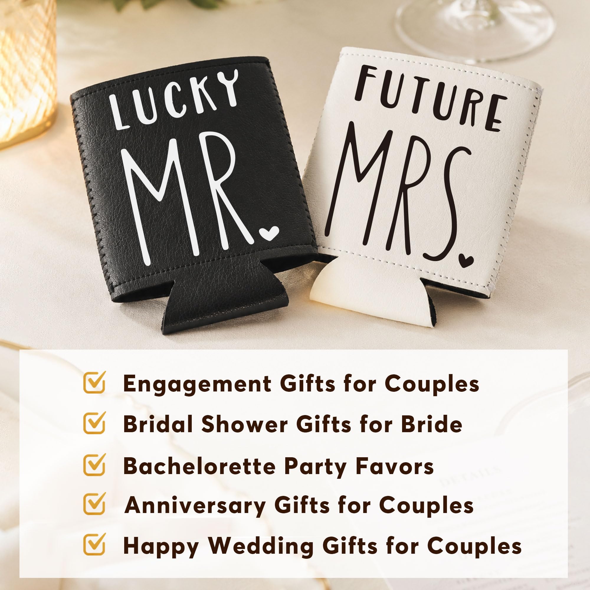 Mr & Mrs Can Coolers - Engagement Gift Set -7 Mr & Mrs Can Coolers - Engagement Gift Set -7