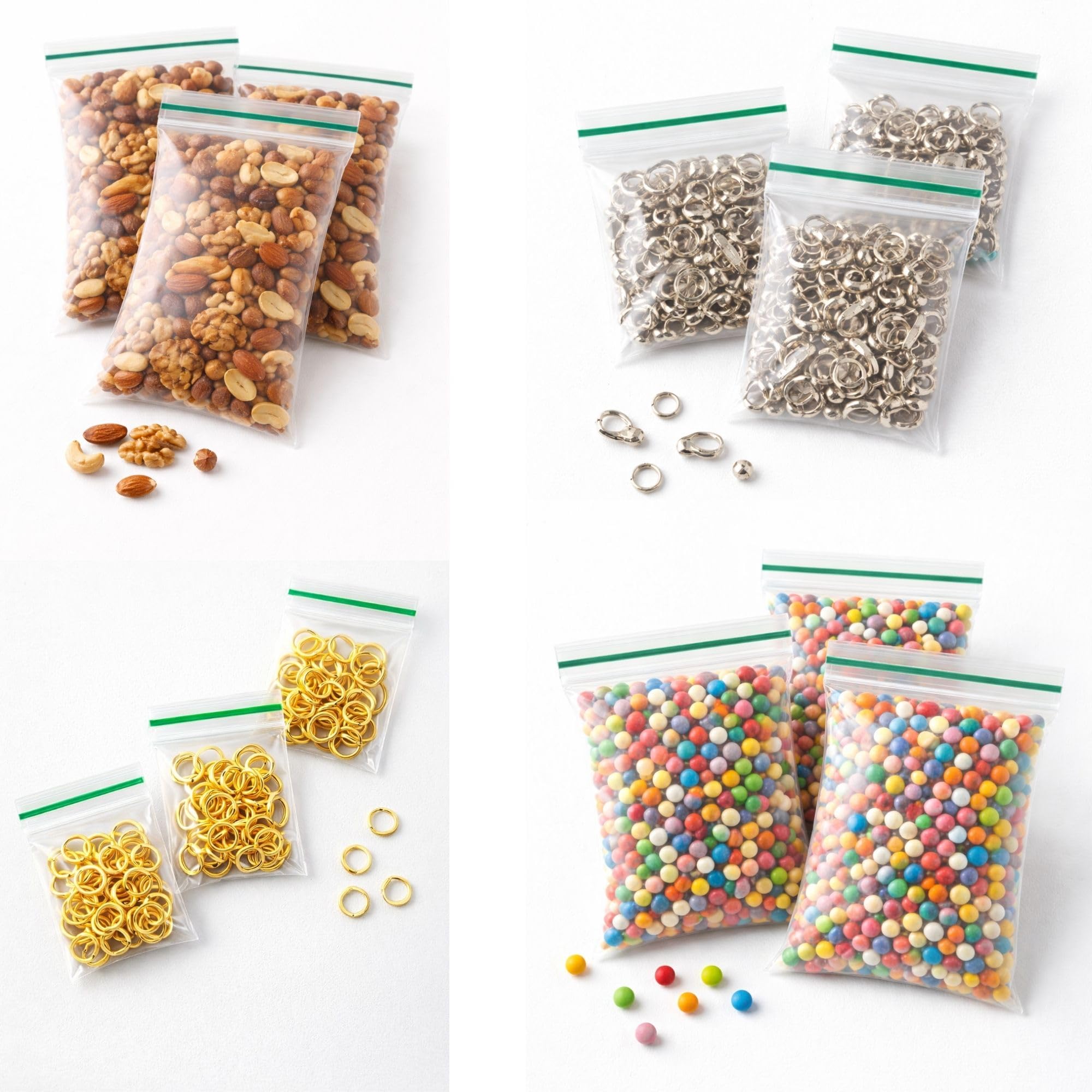 Grip Seal Bags, Clear Resealable Storage Bags, Pack of 500, Polythene Packaging for Food Storage Jewellery (60mm x 80mm)