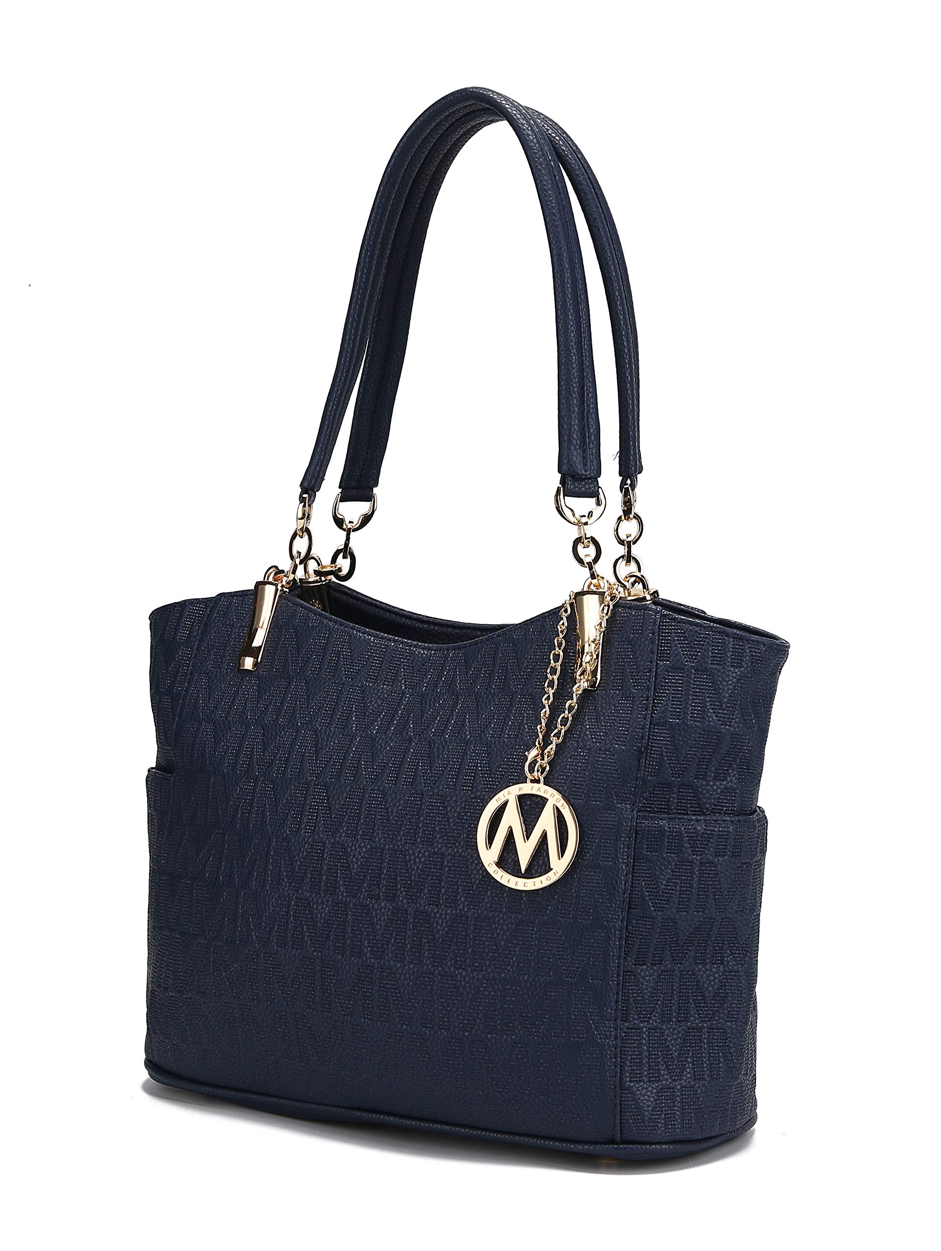 MKF Collection Tote Bag for Women, Signature Vegan Leather Pocketbook Shoulder bag Top-Handle Purse Tote Handbag