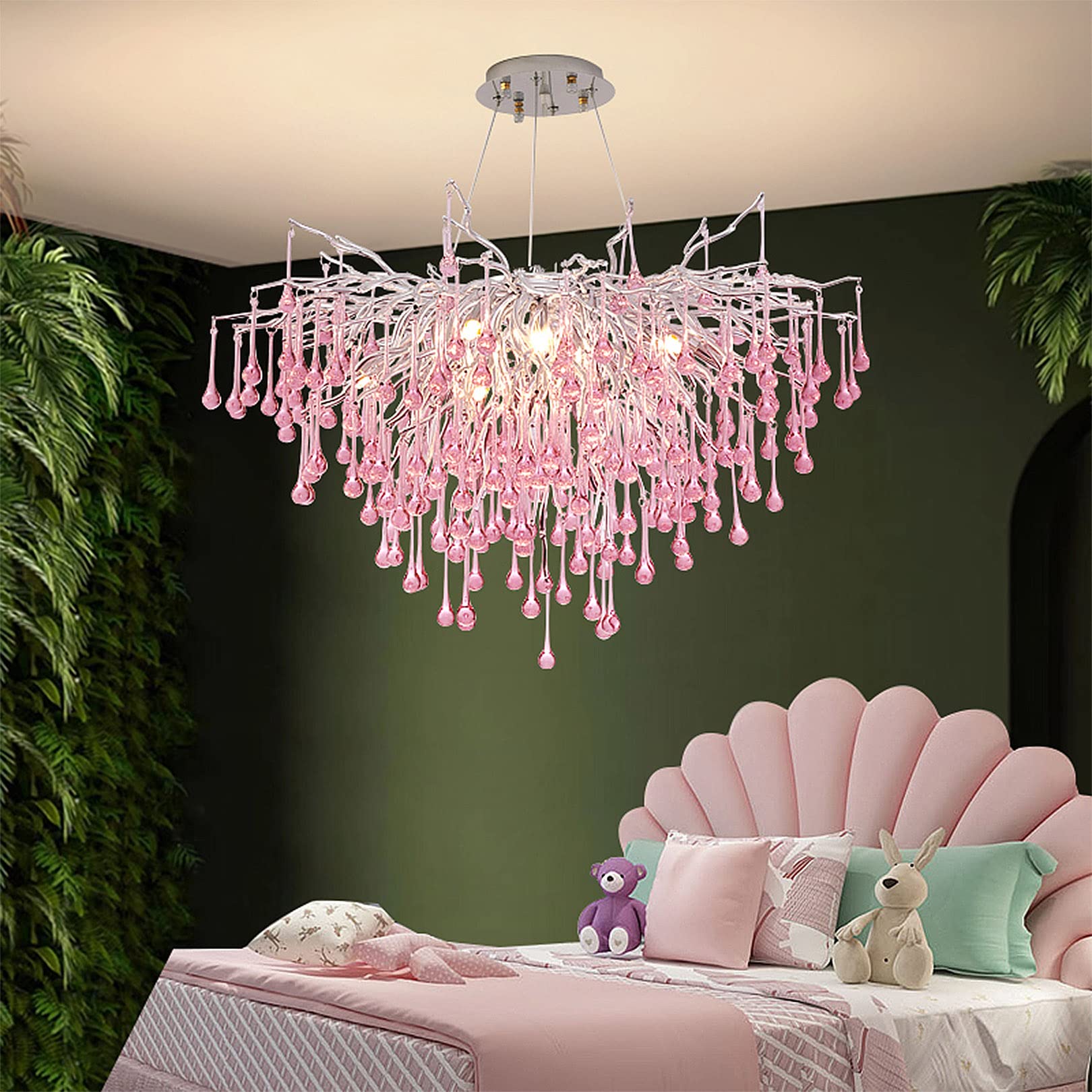 Luminaire suspendu branches d'arbre cristal pour illuminer votre salle à manger