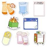 8 Pcs Funny Nurse Sticky Notes Doctors Medical Notepad Memo Pads Nursing Essentials Graduation Appreciation Gifts Office Stationery Supplies for Hospital CNA Healthcare Workers School Students Teacher