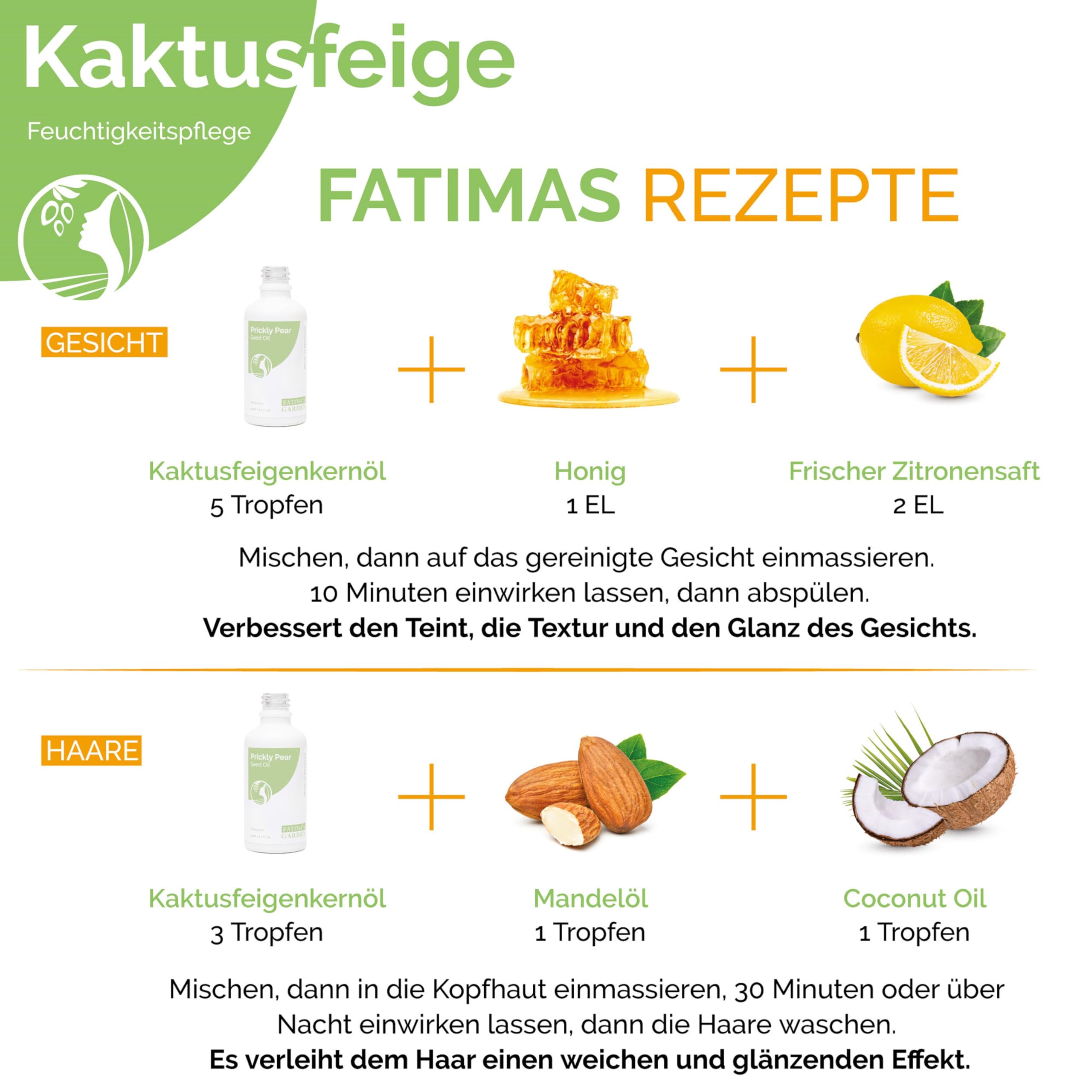 Fatima's Garden Kaktusfeigenkernöl - Bio Anti-Aging Serum, 50ml