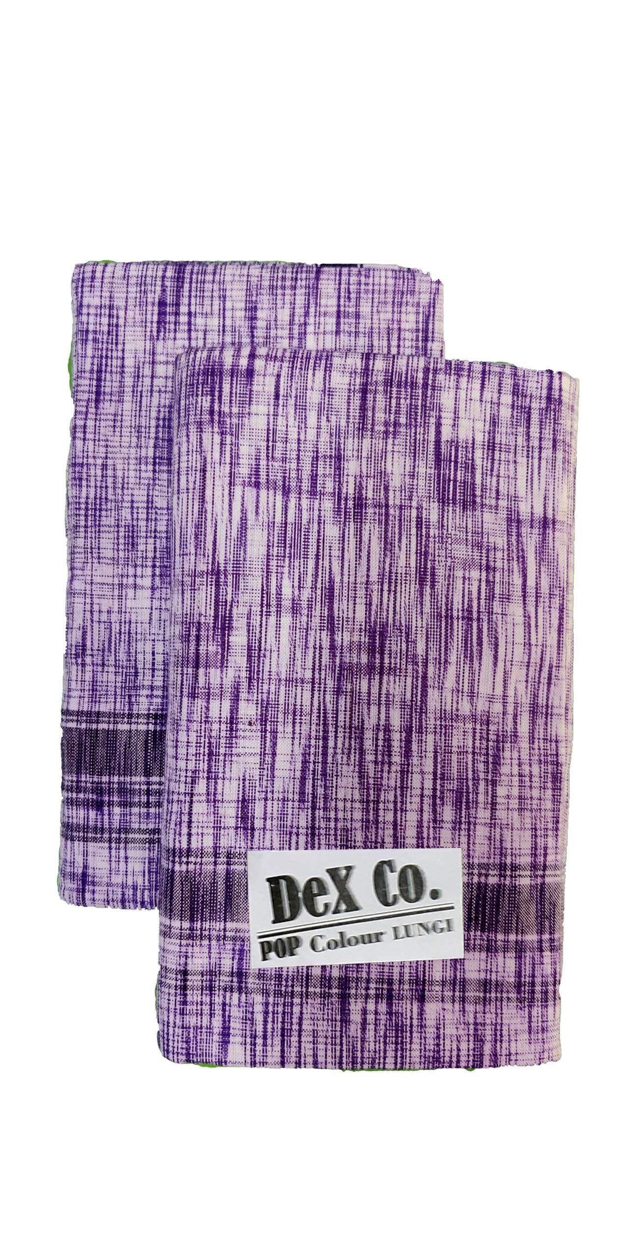 DeX Co.DeX Co Men's POP Color Pure Cotton Lungi for Men, 2 meter,Pack of 1