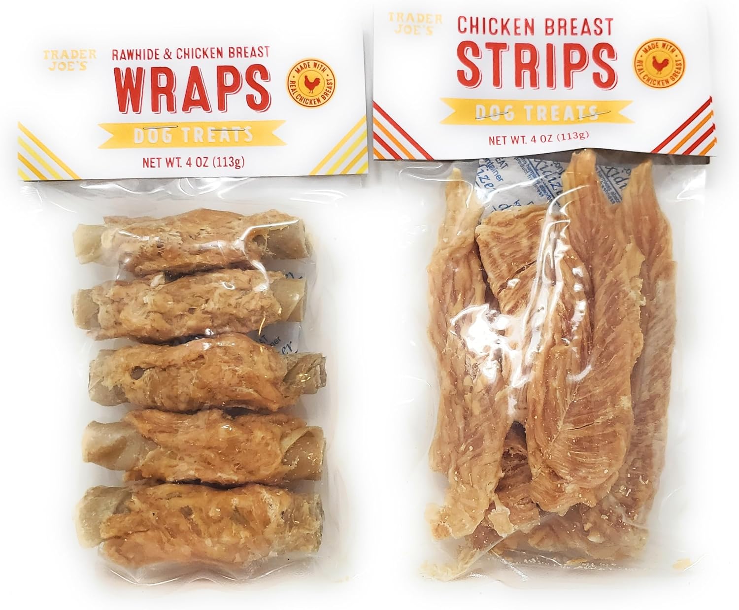 Trader Joe's Rawhide & Chicken Breast Wraps Dog Treats and