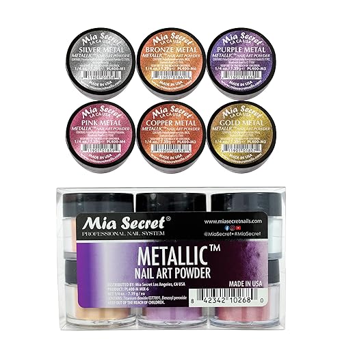 Mia Secret - Colección de polvo acrílico para uñas, polímero Marry ME, 6 piezas