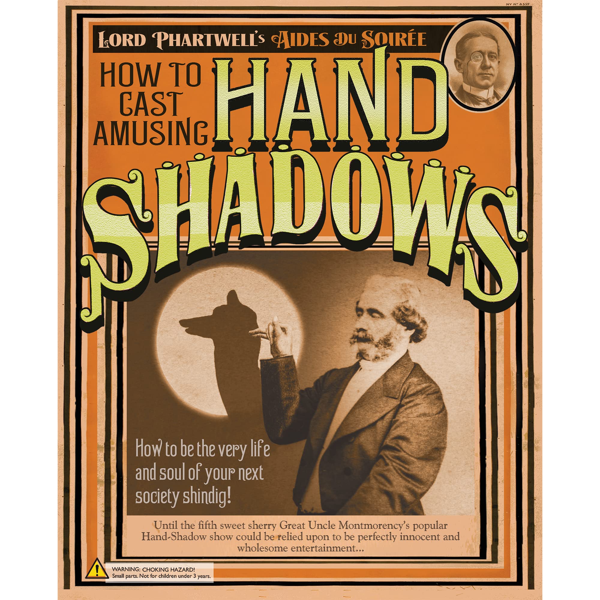 House of Marbles Hand Shadow Cards, 12 FSC-Certified Illustrated Shadow Puppet Guides Inspired by Henry Bursill's 1859 Book