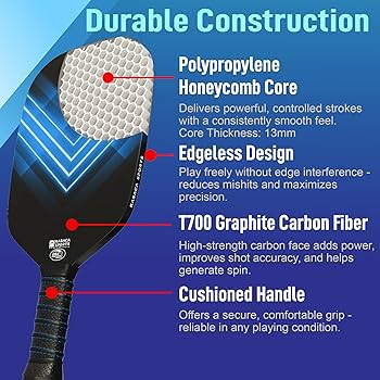 Amazon | Kasaca エッジレスピックルボールパドル USAPA カーボン