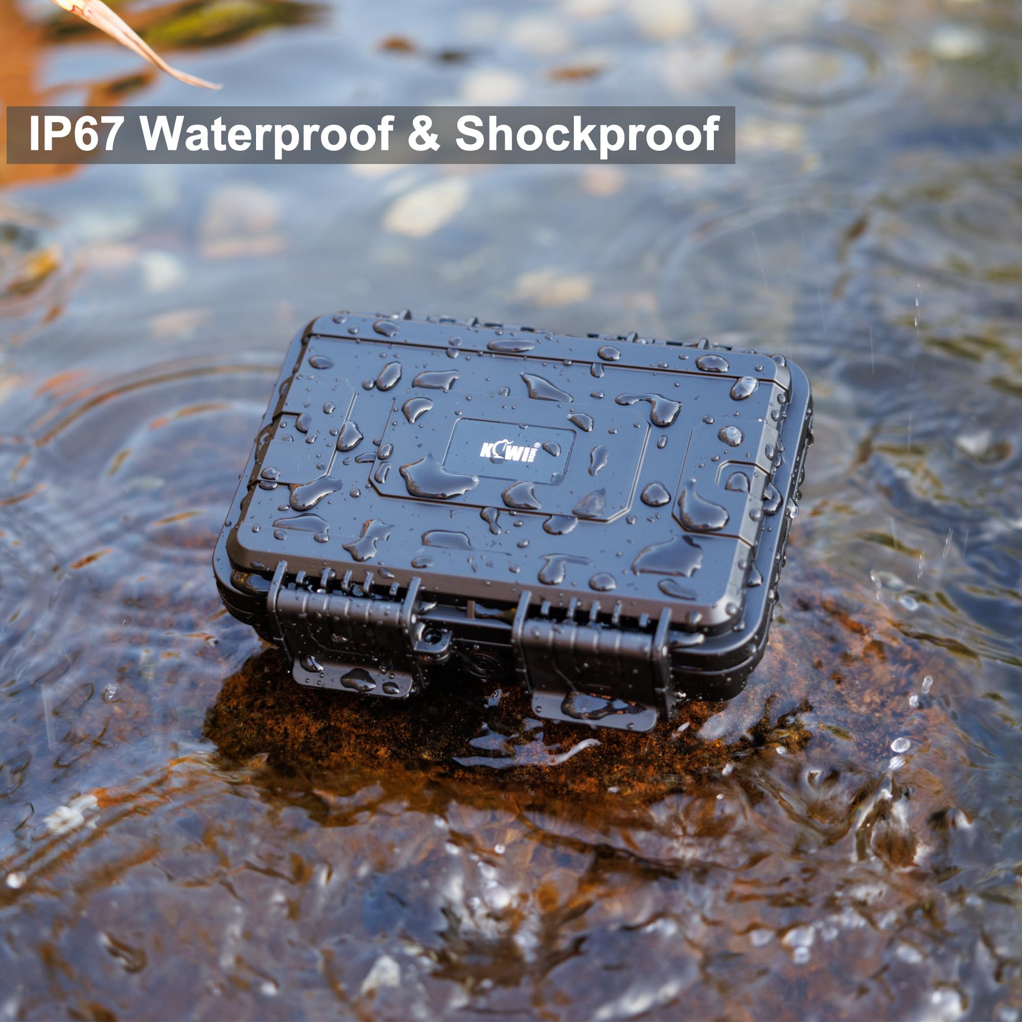 KIWIFOTOS Wasserfeste Knopfzellen-Batterie-Organizer-Hülle, 65 Steckplätze, Batterie-Aufbewahrungsbox für CR2016 CR2025 CR2032 CR2320 CR2325 CR2330 CR2335 CR2354 CR2412 CR2430 CR2450 & LR44 LR41