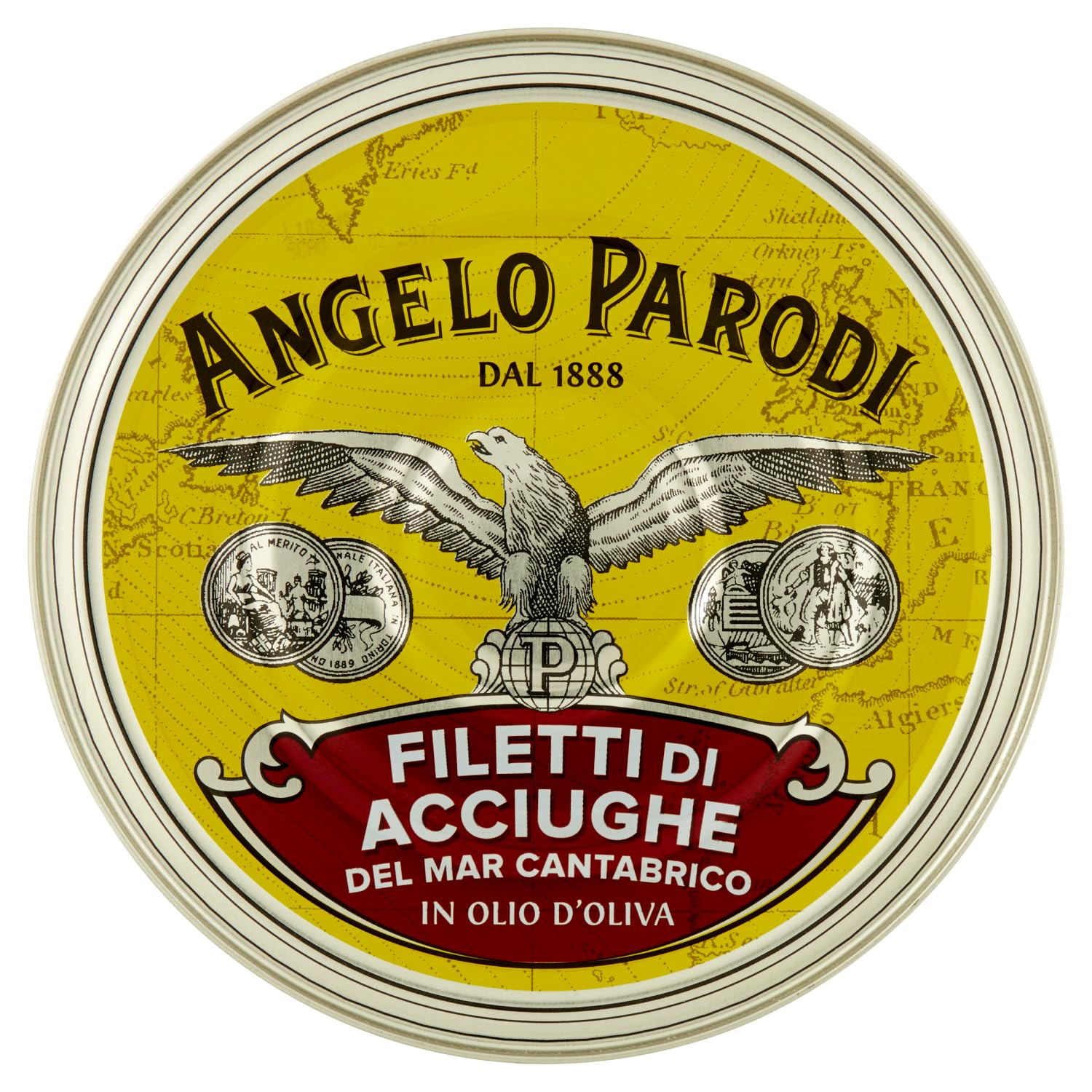 ANGELO PARODI - Filetti di Acciughe in Olio di Oliva Pescate e Lavorate nel Mar Cantabrico Tappo Salva Fragranza 550g