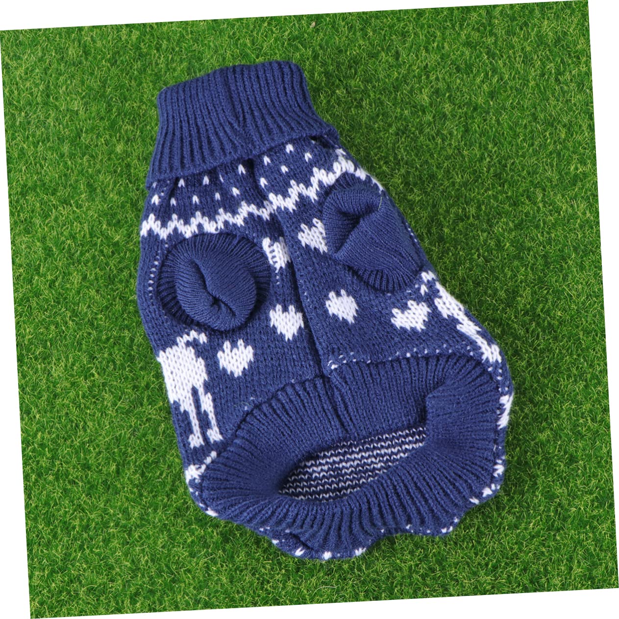 minkissy 3stücke Weihnachtlicher Hundepullover Für Kleine Hunde Dehnbarer Winterpullover Mit Schneeflocken Und Rentierdesign Für Festliche Anlässe Blau