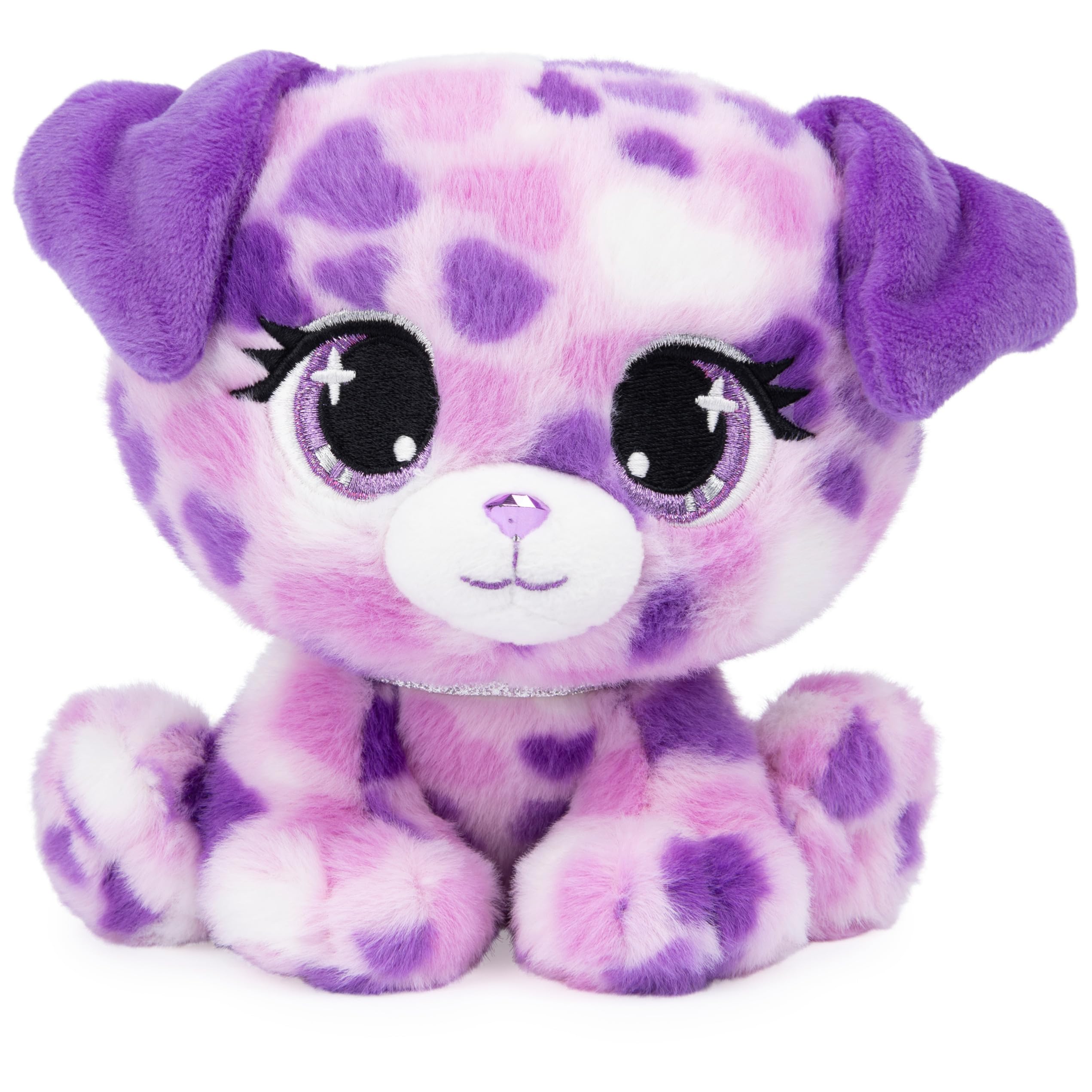 P.Lushes Pets Gem Stars Collection, Callie La’Pooch Puppy Stuffed Animal, Purple/Pink, 6”