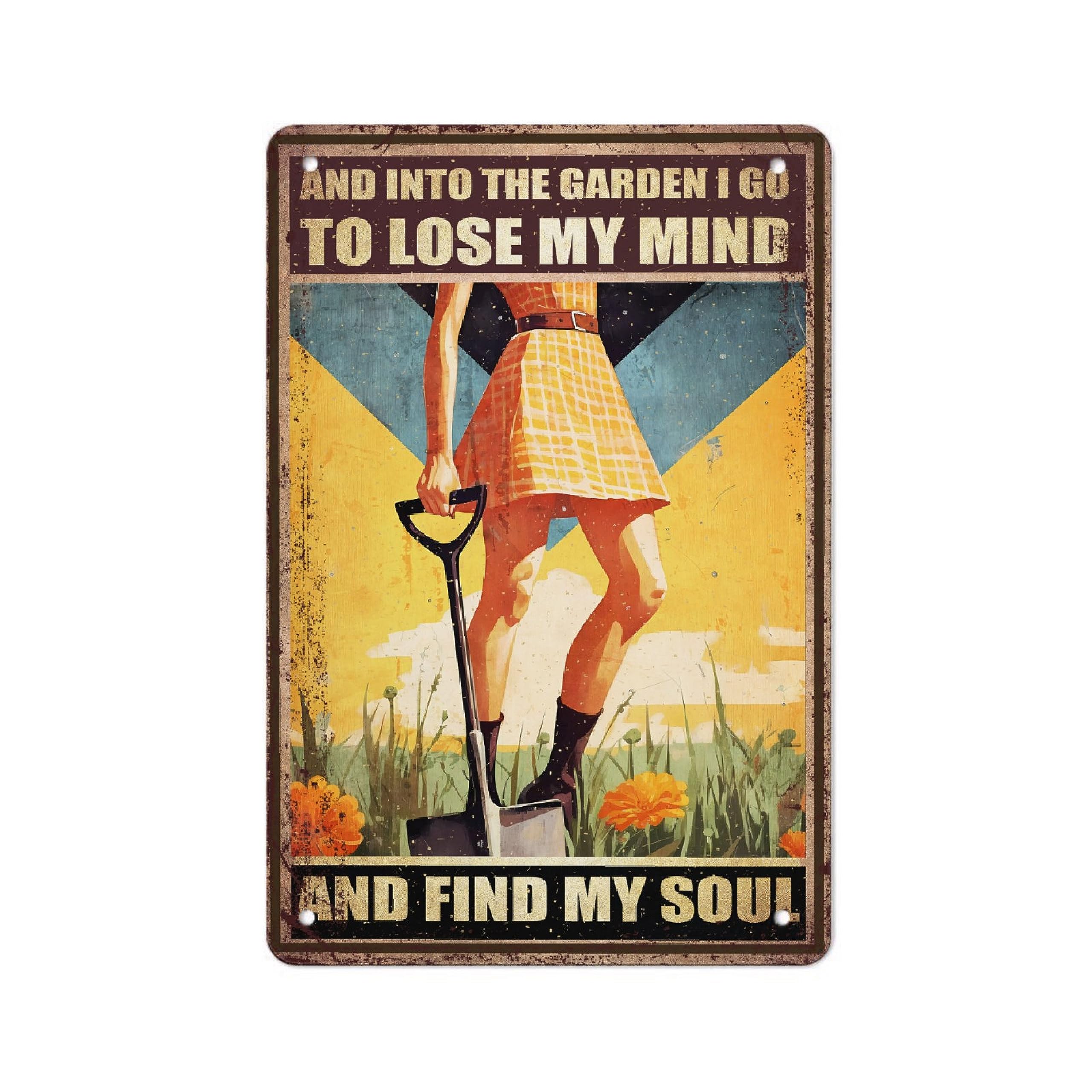Plaque Aluminium Déco Murale Citation Hippie - Style Vintage Rétro, 20x30 Cm, Pré-percée - Pour Maison, Bar, Café, Cadeau Original