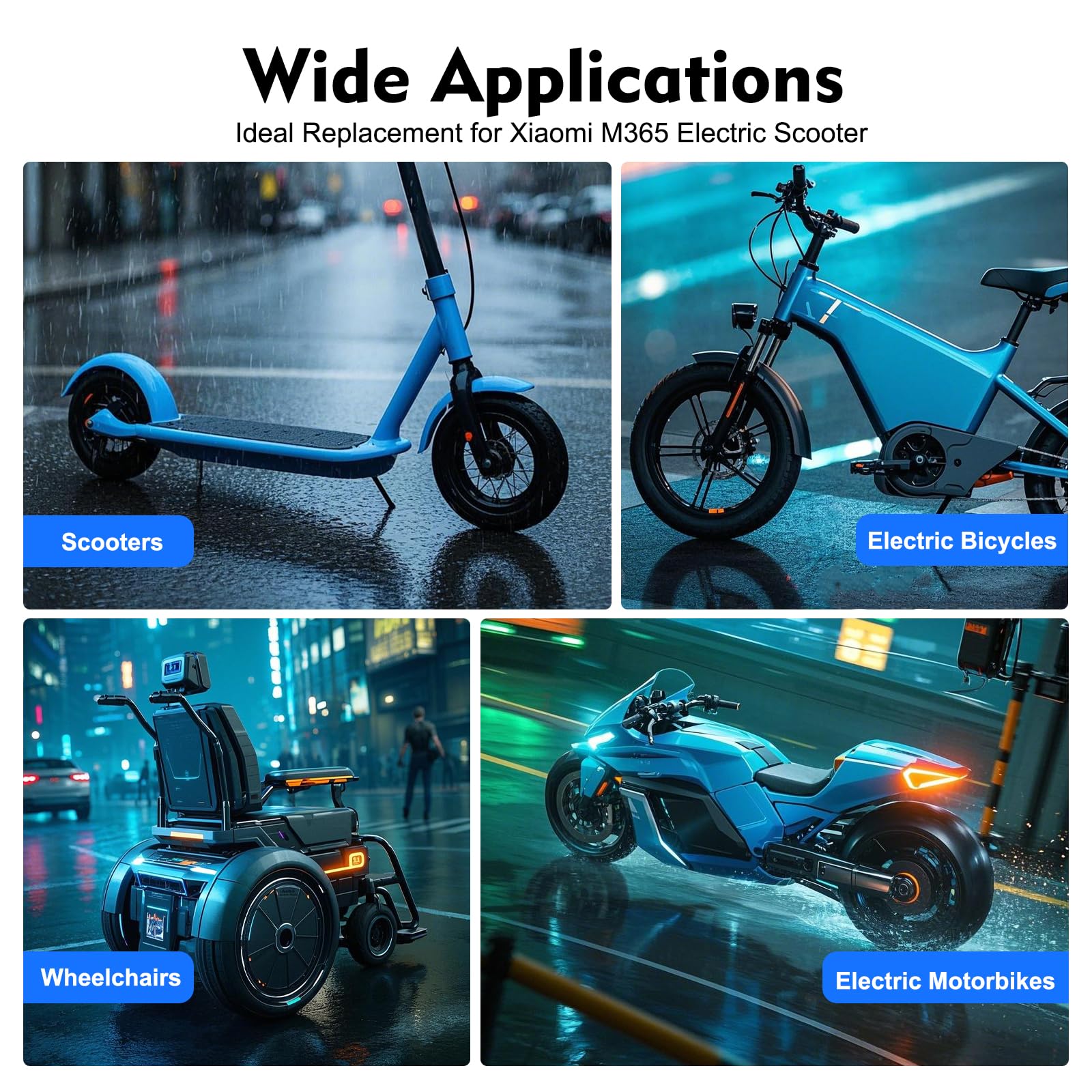 36V 350W motor de patinete eléctrico patinete rueda motor sin escobillas DC motor neumático inflable rueda para Xiaomi M365/M365 PRO patinete eléctrico