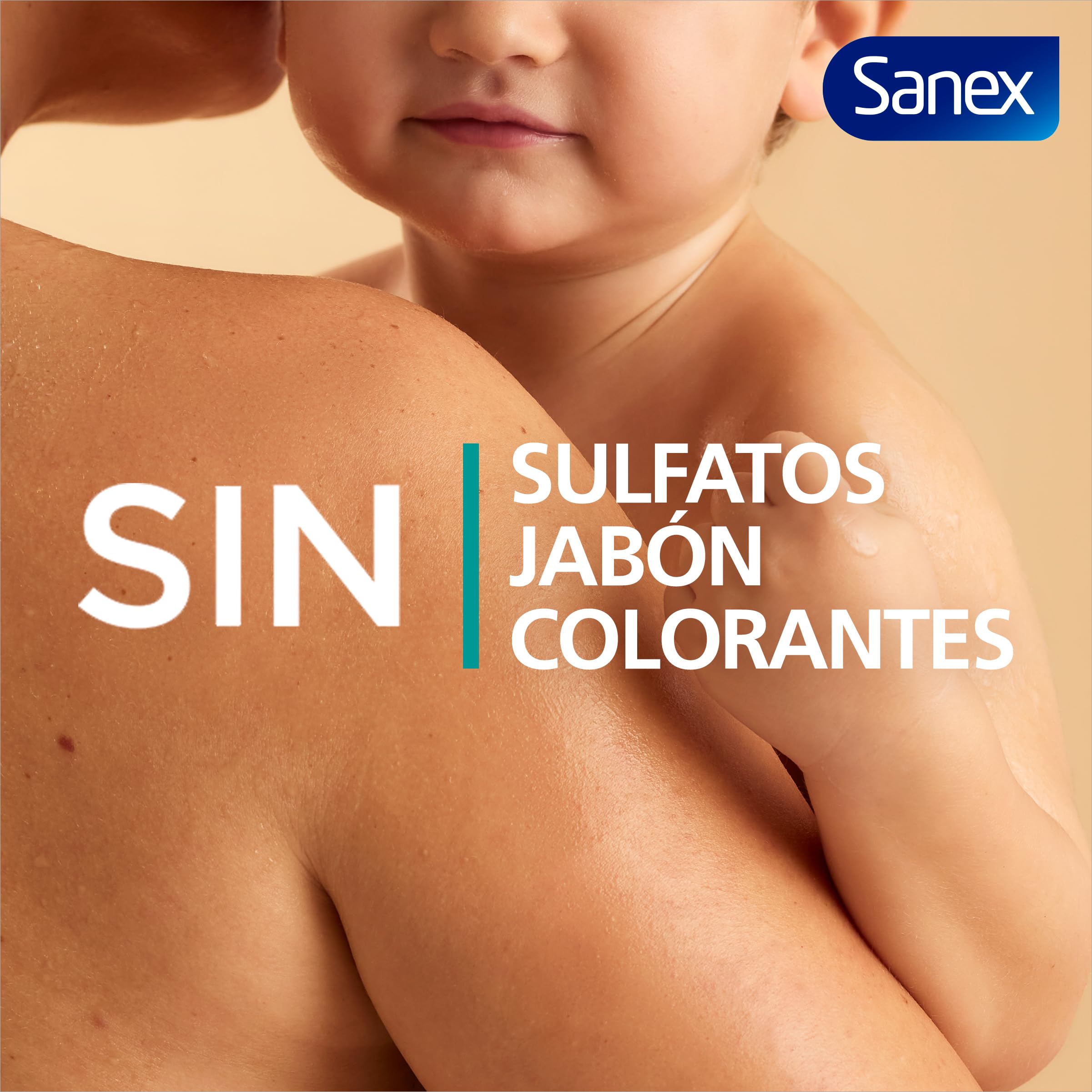 Sanex Gel de Ducha Neutro Hidratante (4x600 ml), con ingredientes esenciales, 0% sulfatos*, 0% jabón y 0% colorantes, para todo tipo de piel, hidratación duradera, tecnología triple acción — view 5