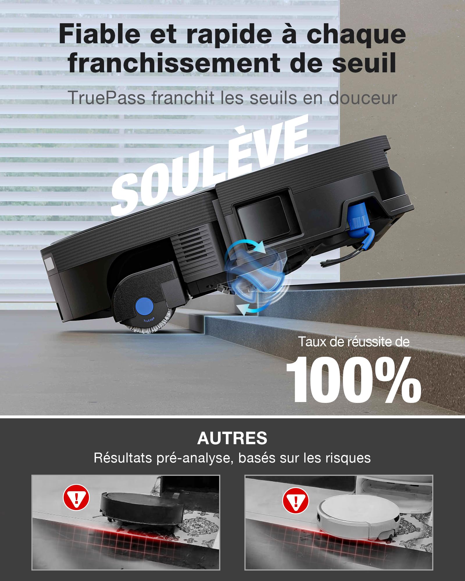 ECOVACS X12 OmniCyclone Care Complete Aspirateur Robot, Blast, 22000 Pa, pré-Dissolution des Taches FocusJet, PowerBoost, OZMO Roller 3.0, Rouleau Extensible, vidage Automatique PureCyclone 2.0