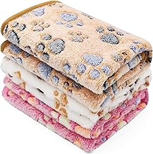 Kiuiom Fluffy Blankets for Dogs, Pet Dog Blanket, Washable Blanket for Dogs, 3PCS 40 x 60 cm Winter Pet Blanket Flannel Blanket for Dogs Soft and Fluffy Blanket for Cats