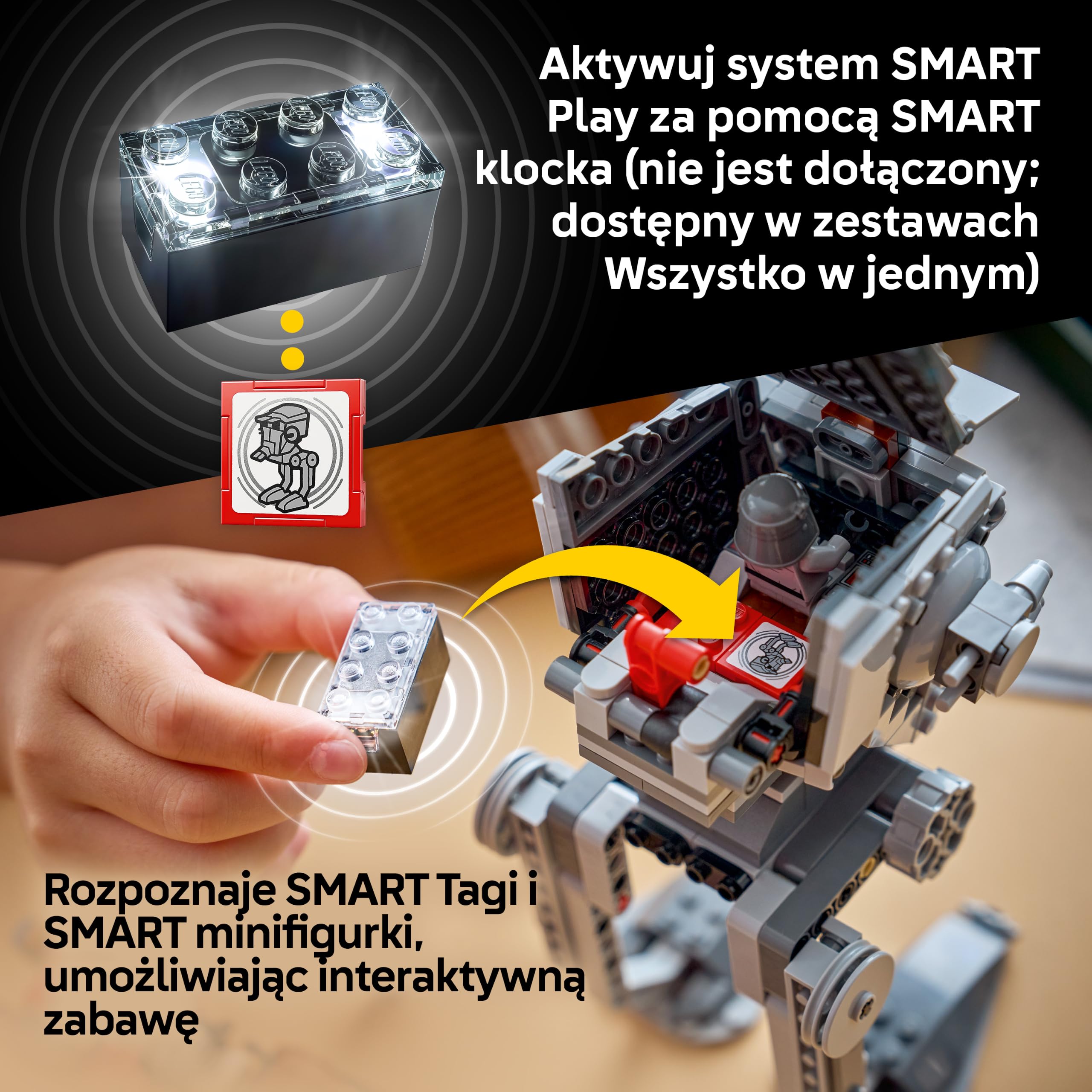 LEGO Star Wars SMART Play: Atak AT-ST na Endor 75424 | Interaktywna zabawka dla dzieci 8+, seria SMART Play, prezent Star Wars, klocki dla chłopca i dziewczynki, 347 elementów