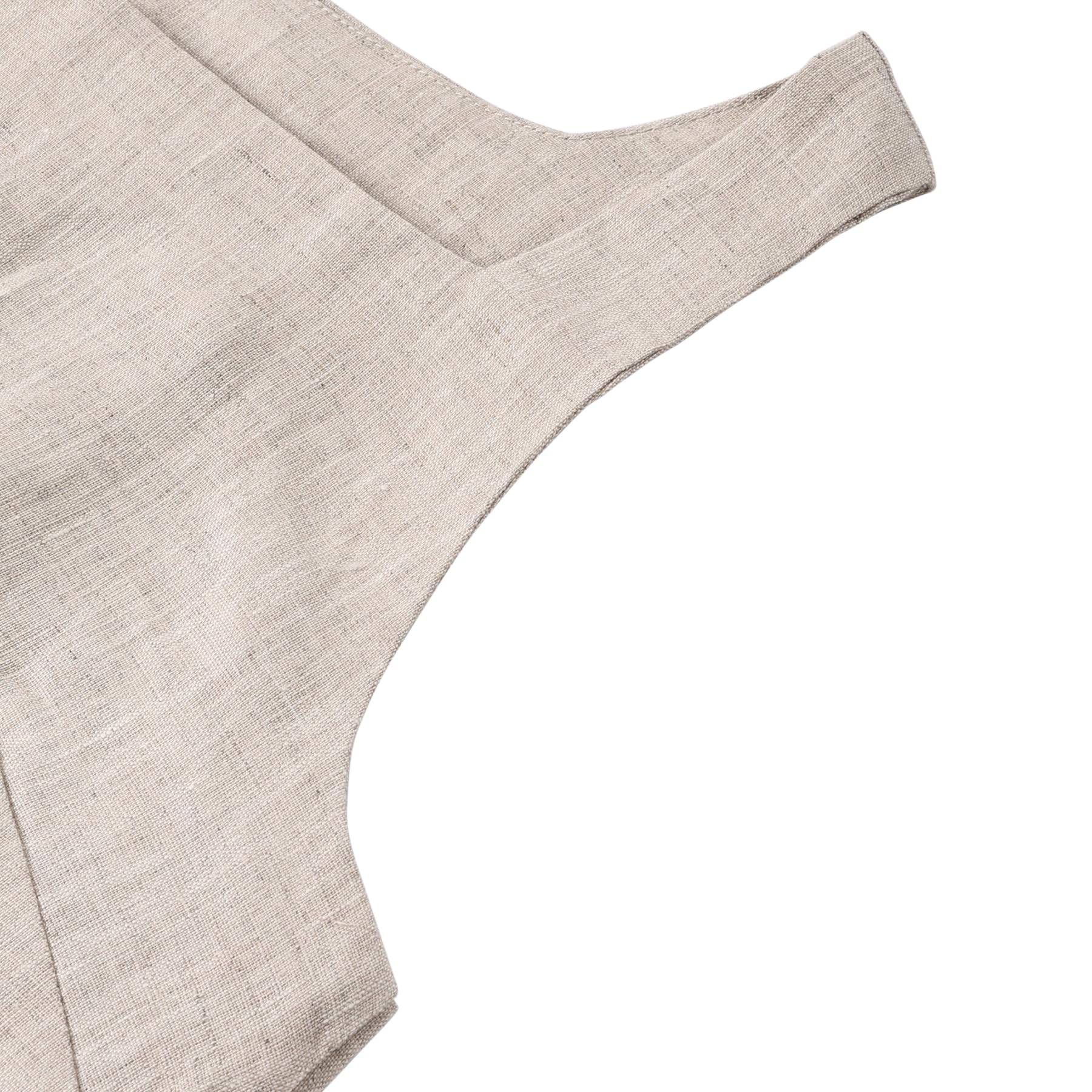 Amazhiyu Top da donna, estivo, 100% lino, casual, senza maniche, scollo quadrato, camicetta in puro lino per UK S-XL