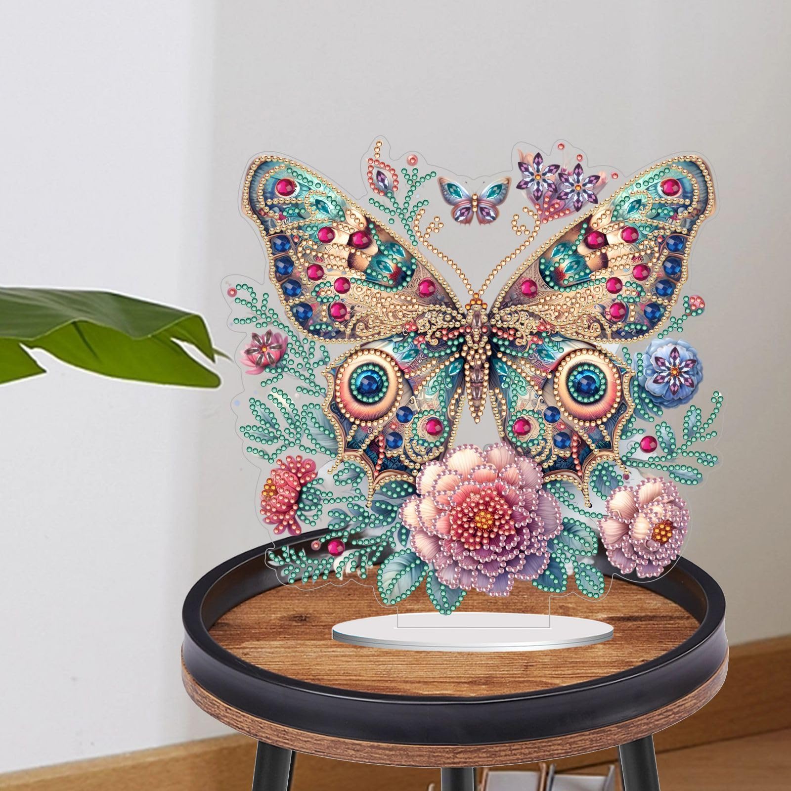 5D DIY Diamond Painting Schmetterling Tischdeko – Stehende Acryldekoration Zum Selbstgestalten