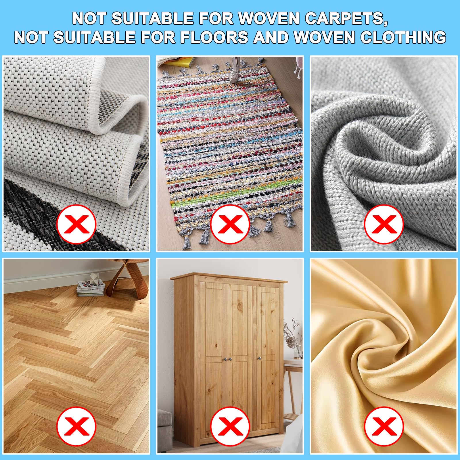 3 in 1 Carpet Rake for Pet Hair Removal, Reusable Pet Hair Remover Broom, 60'' Adjustable Long Handle Dog and Cat Hair Remover Tool Set of 3, Lint Remover Scraper for Carpets, Rugs, Mats, Couch, Car - image 8