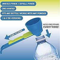Vista 2 de La cuchara medidora original + embudo, preparación antiderrames de proteína en polvo, bebidas deportivas y de entrenamiento, fórmula para bebés