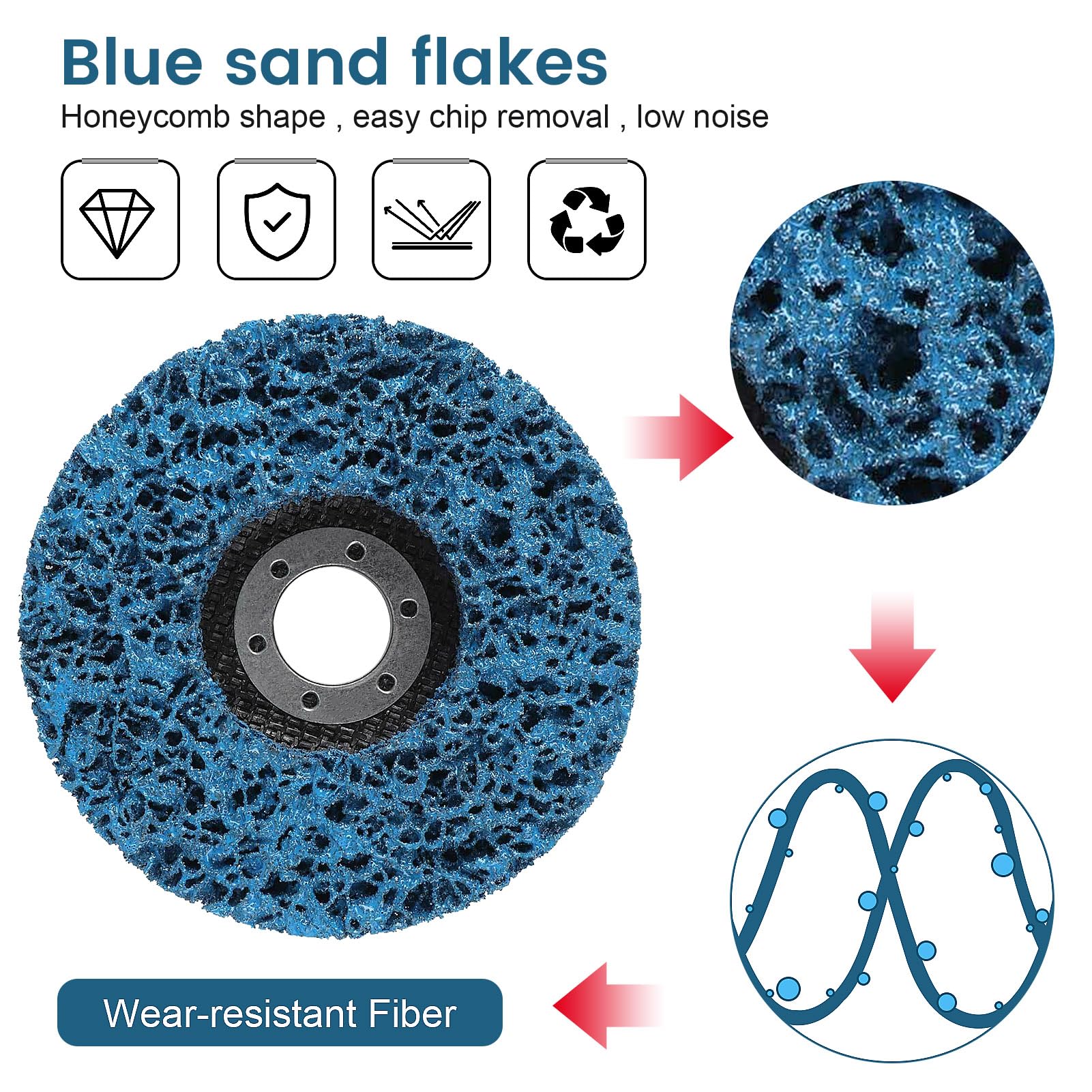 Tarcze do szlifowania Tarcza do ściągania izolacji 115 mm 4,5 cala niebieska 5-15 szt. do szlifierki kątowej(10pcs Blue)