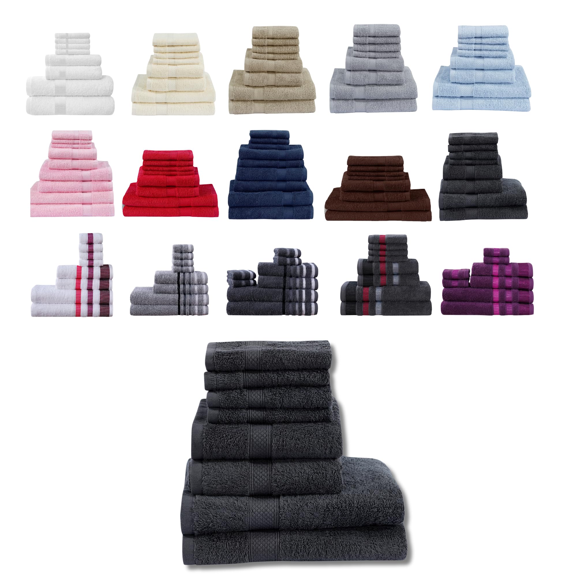 Northern Luxe 1 Piece Bath Sheet - 600 GSM Egyptian Cotton, Ultra Soft, Absorbent & Durable Towel (Charcoal, 90 x 140 cm)