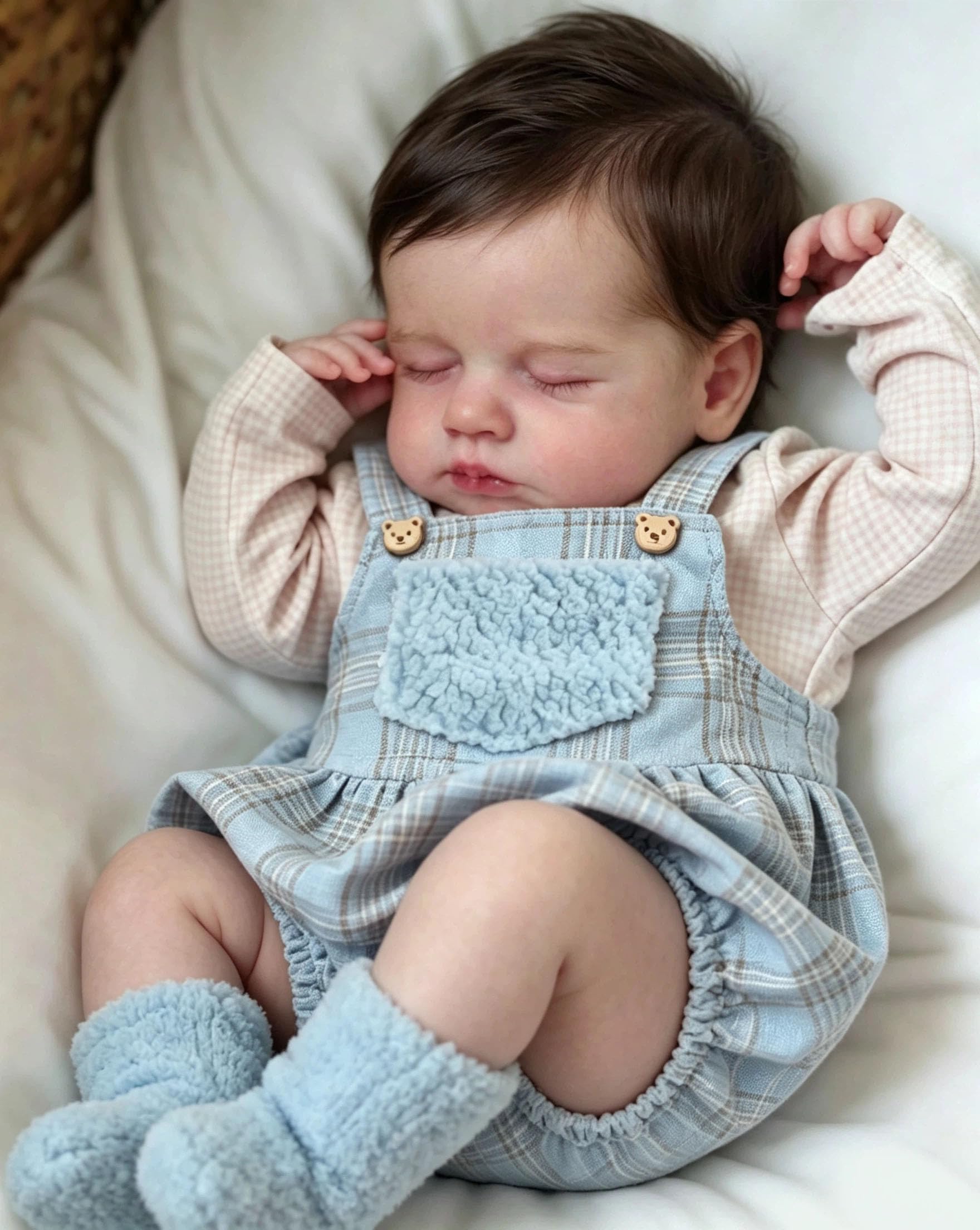 Zero pam Reborn Baby Vollvinyl Lebensecht Mädchen, 50CM Reborn Babypuppen Wie Echt mit Haaren, Reborn Puppen Lebensecht mit Bauchnabel, Babypuppen,Lebensechte Babypuppen, Reborn Baby Für Kinder