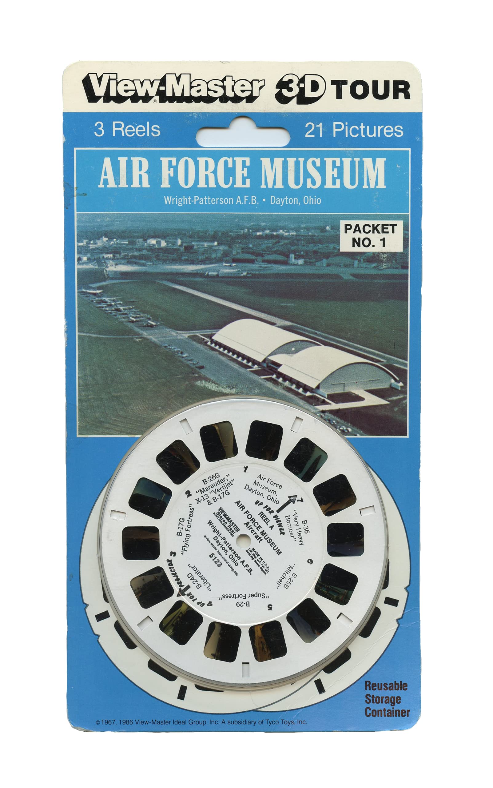 Air Force Museum - Wright-Patterson A.F.B. - Dayton, OH - Packet 1 - ViewMaster - 3 Reel Set - 21 3D Images - 1991