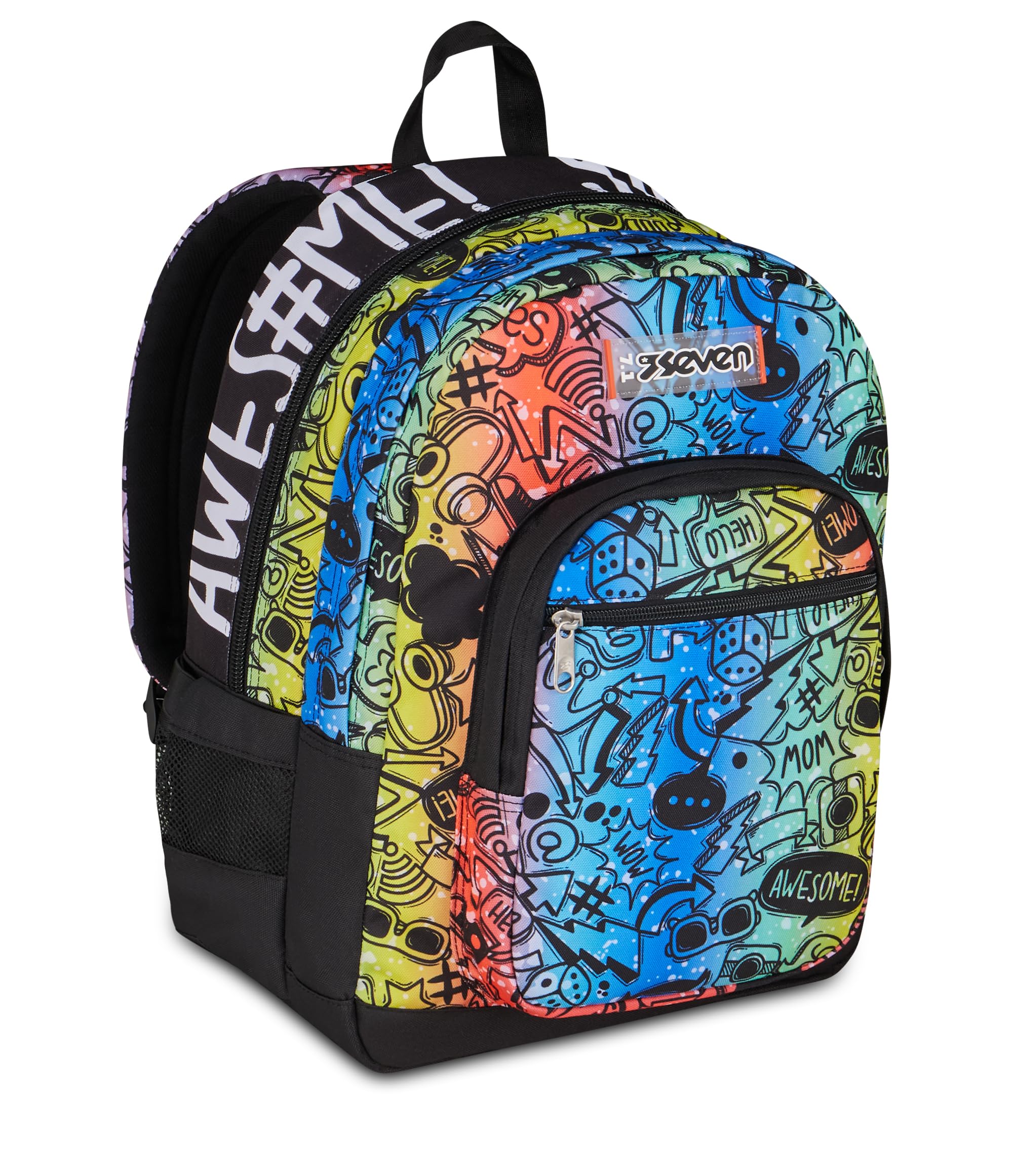 Seven ZAINO FREETHINK, Doppio Scomparto, Tasca porta pc, Tasche multifunzione, Cuffie Gaming Incluse, Per bambini e ragazzi, Scuola e tempo libero