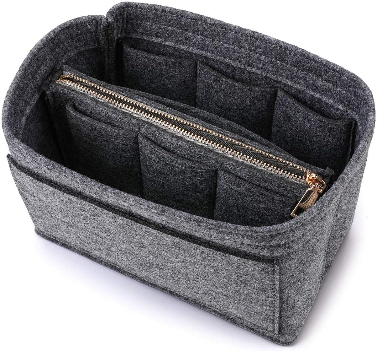 MA STRAP Purse Organizer with Zipper Multipurpose Felt Insert Bag Fit Speedy Neverfull Longchamp Tote Visit the Store